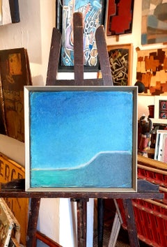 Danish Mid-Century Colourfield Landscape, Oil on Board.
