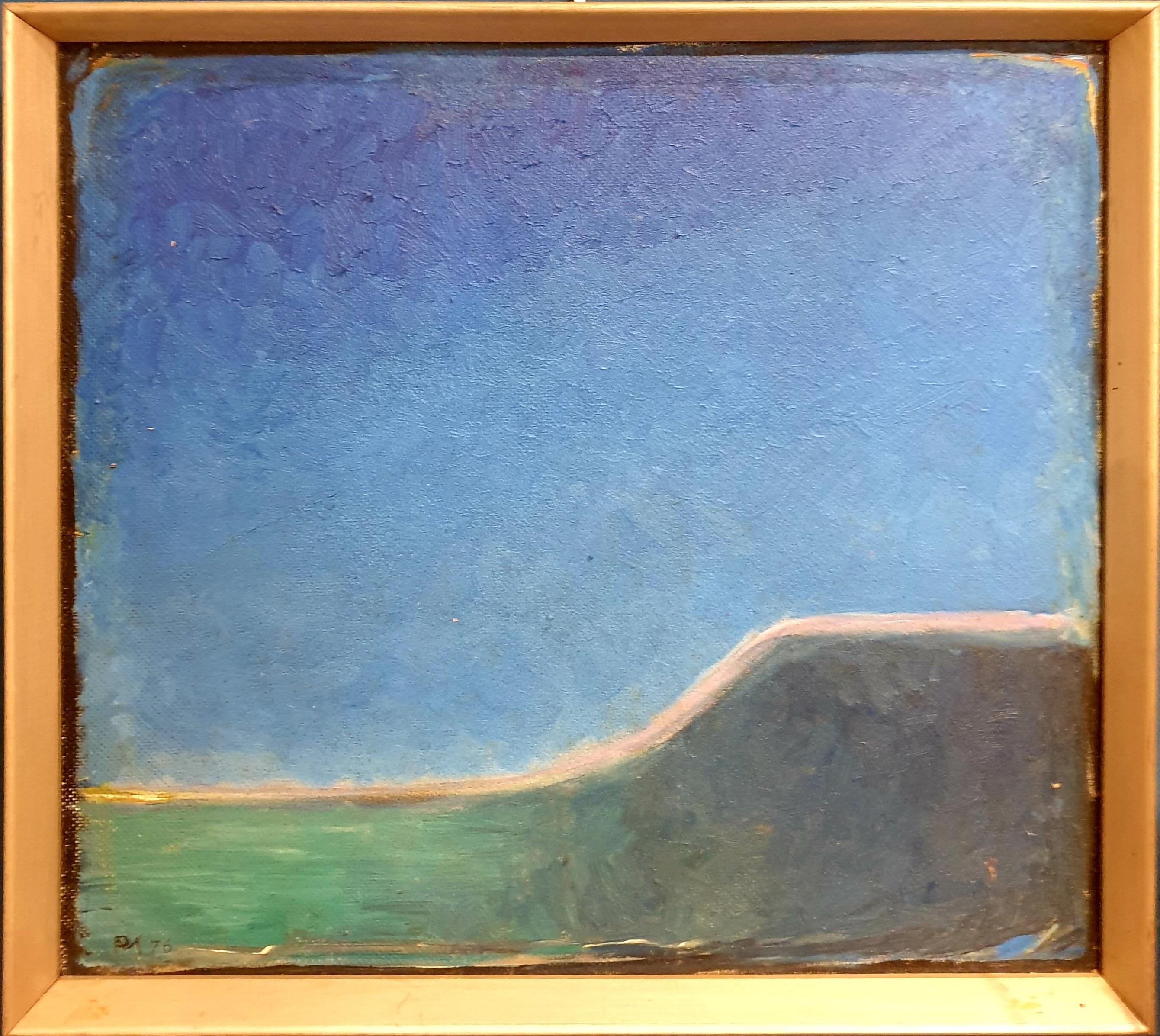 Poul Møller Abstract Painting - Danish Mid-Century Colourfield Landscape, Oil on Board.