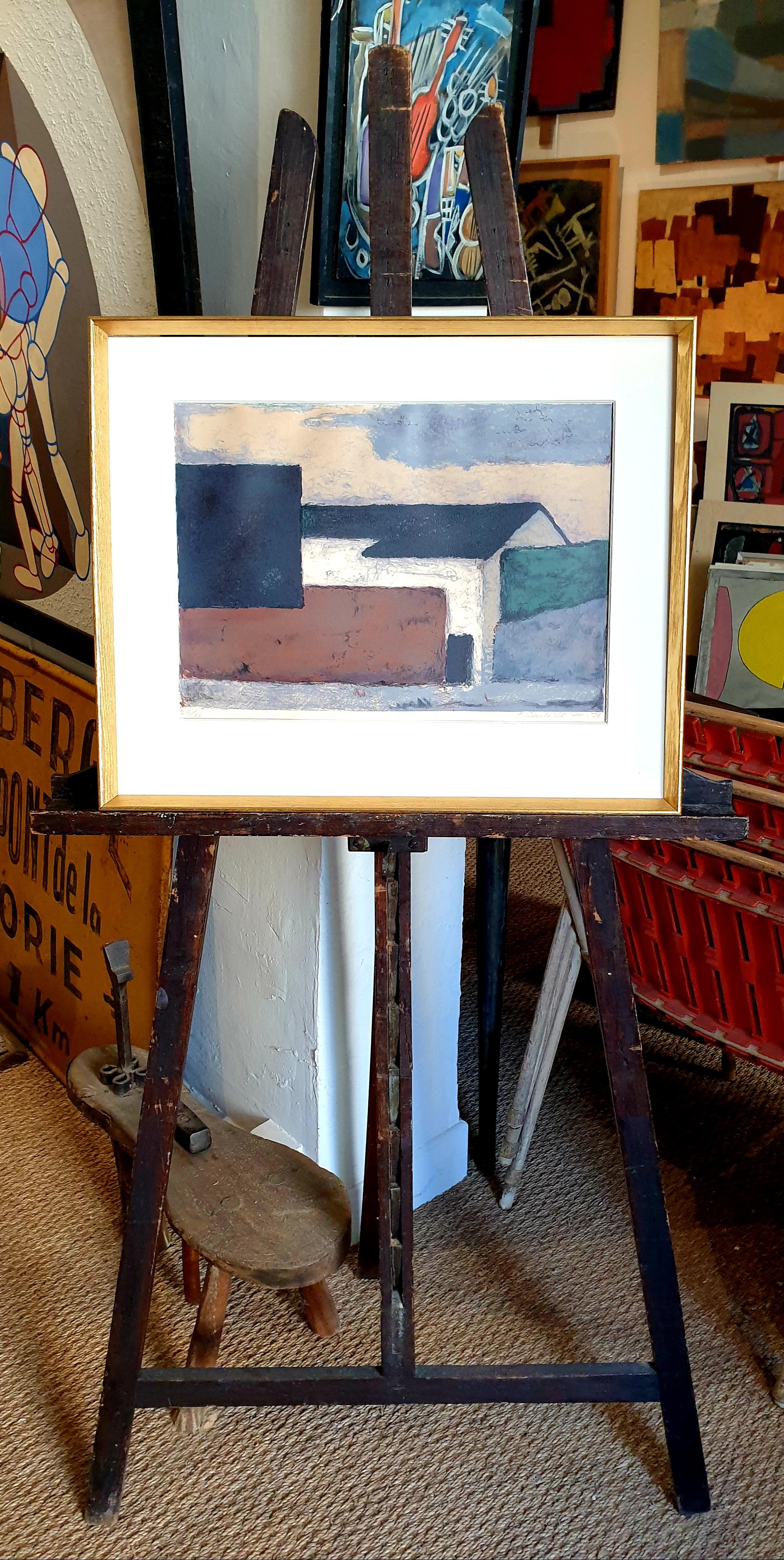 Mid-Century Danish Colour-Field Cubist House in a Landscape. 7