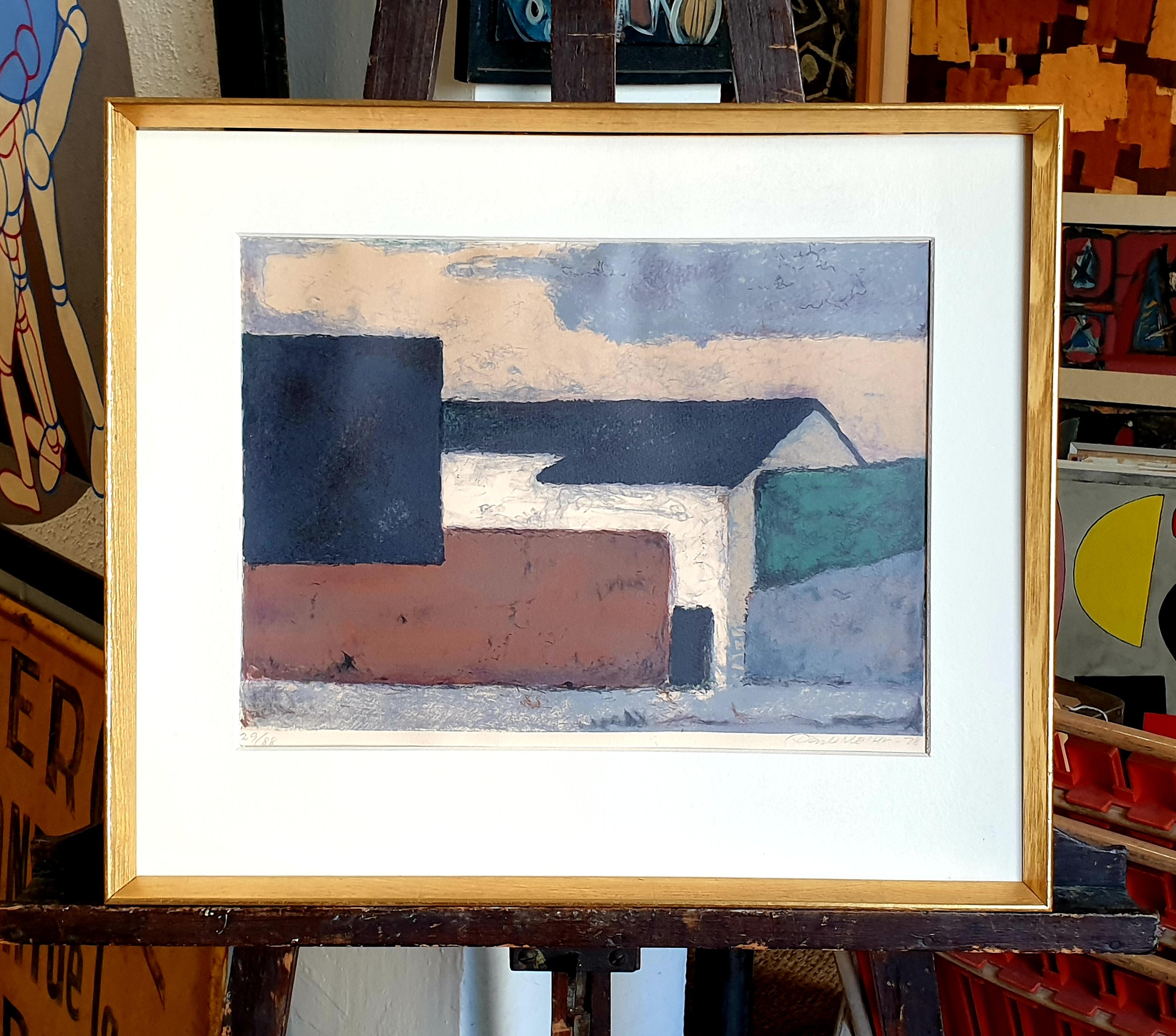 Mid-Century Danish Colour-Field Cubist House in a Landscape. 8