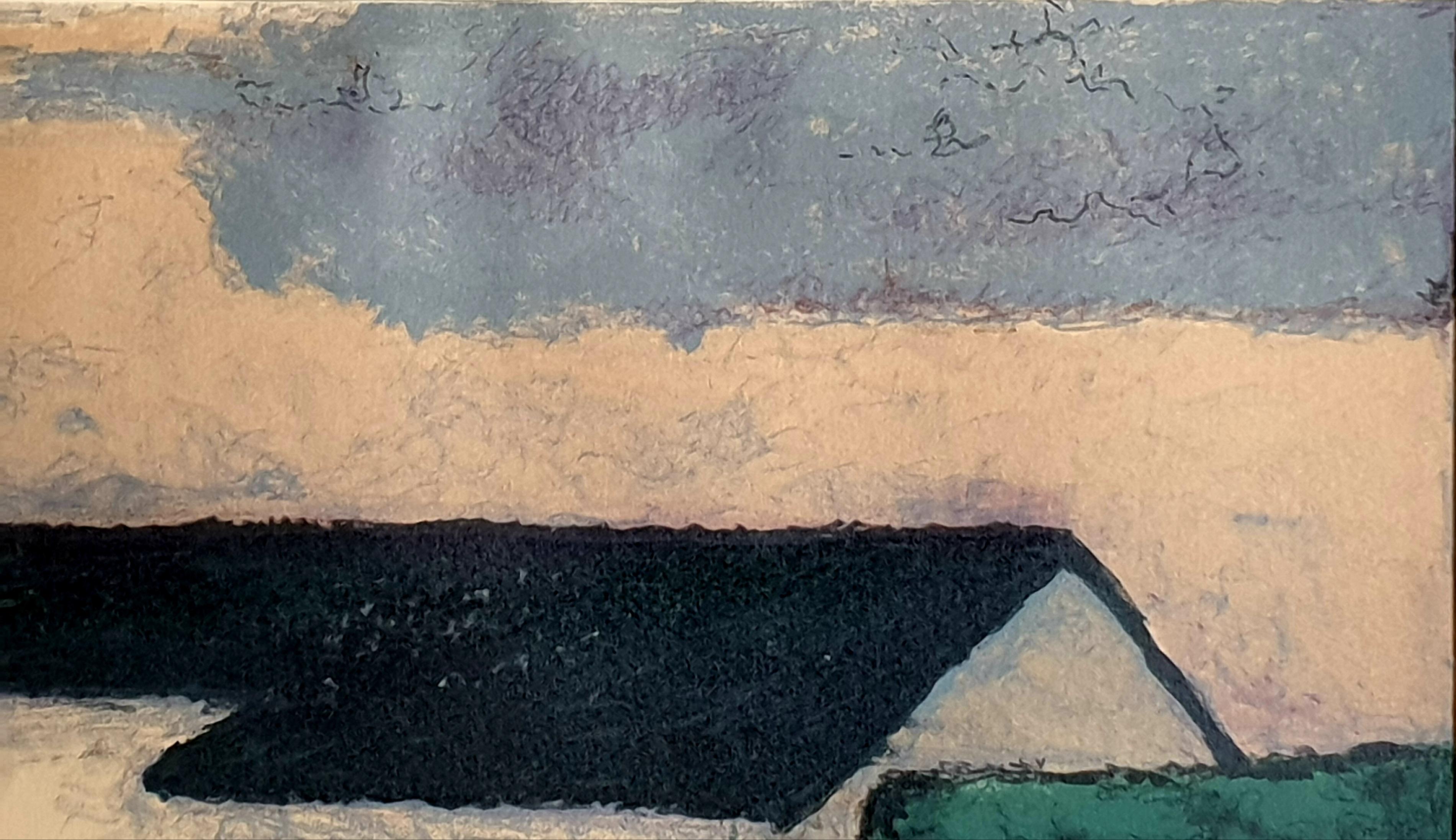 Mid-Century Danish Colour-Field Cubist House in a Landscape. 4