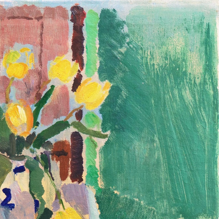 'Still Life of Tulips', Post-Impressionist, Royal Academy of Art, Copenhagen For Sale 3