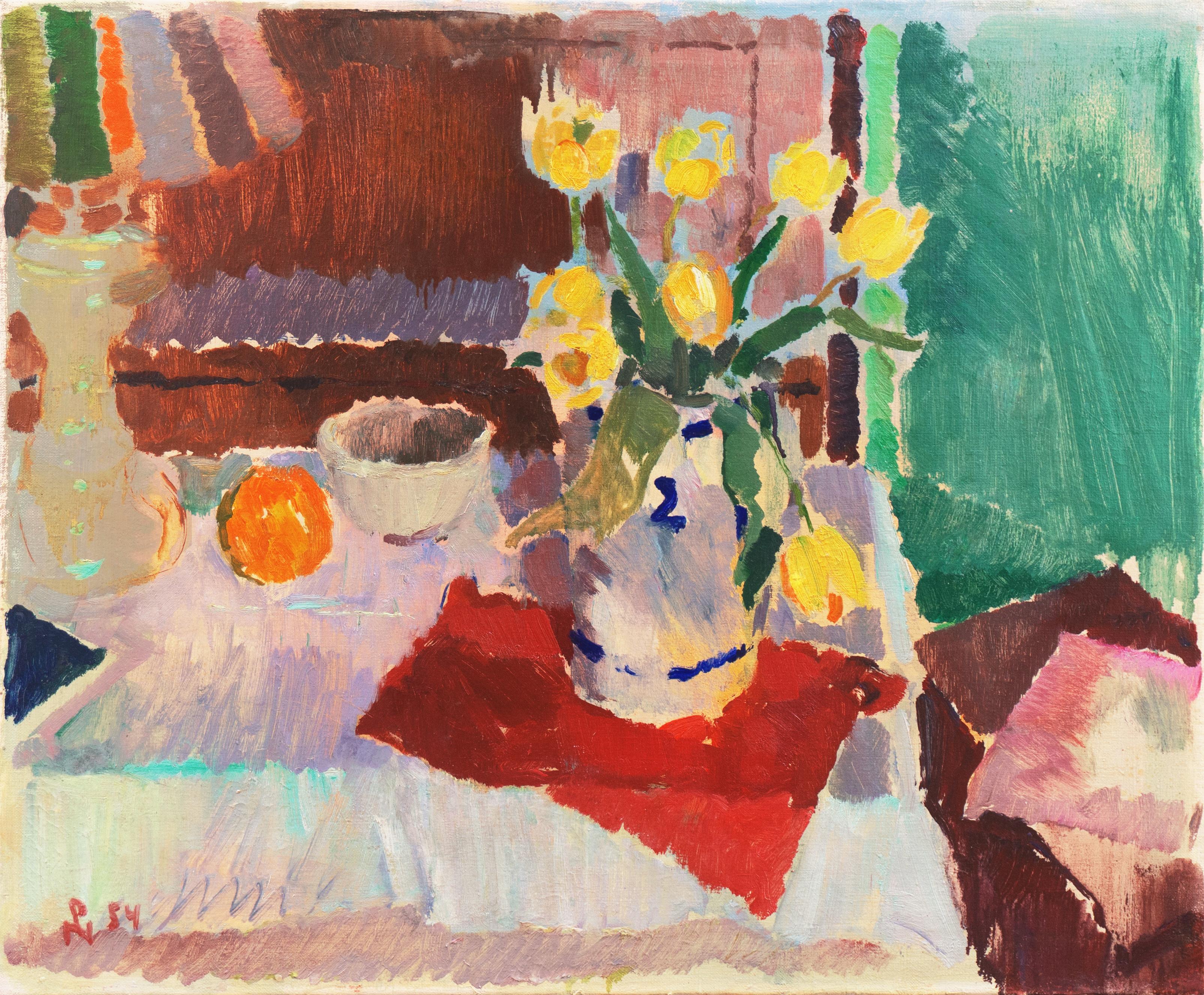 'Still Life of Tulips', Post-Impressionist, Royal Academy of Art, Copenhagen