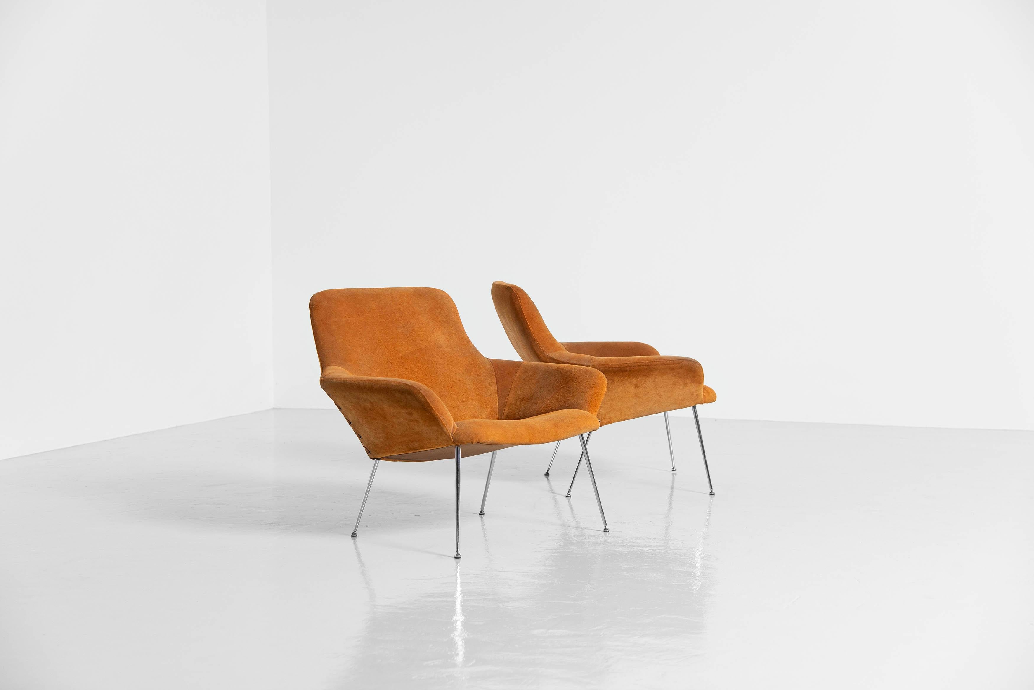 Mid-20th Century Poul Norreklit 620/1 Lounge Chairs Denmark, 1959