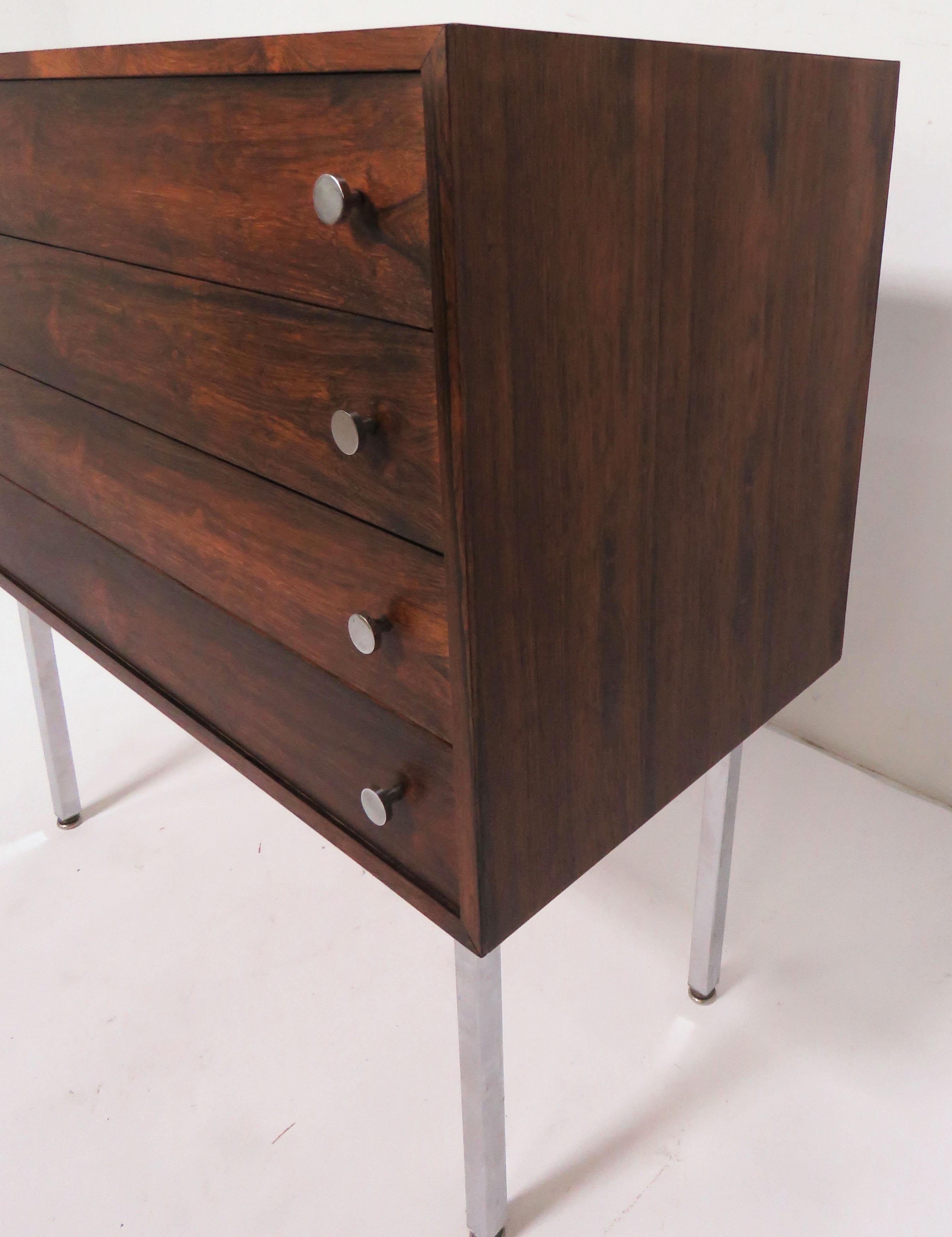 Poul Norreklit Danish Rosewood Four-Drawer Chest for Georg Petersens 4