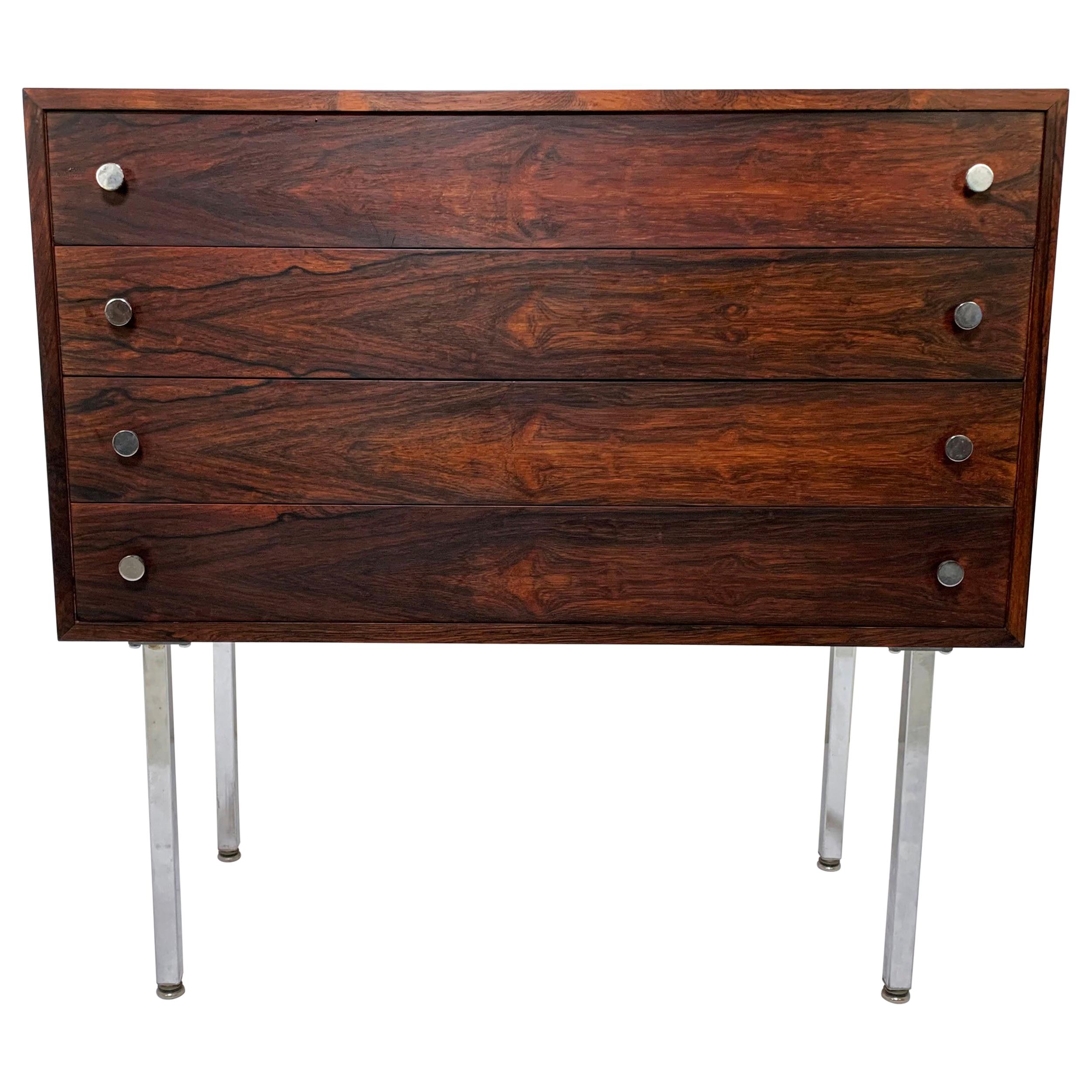 Poul Norreklit Danish Rosewood Four-Drawer Chest for Georg Petersens