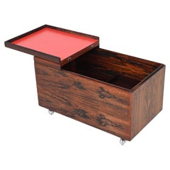 Poul Norreklit dry bar in rosewood Dyrlund Denmark 1960