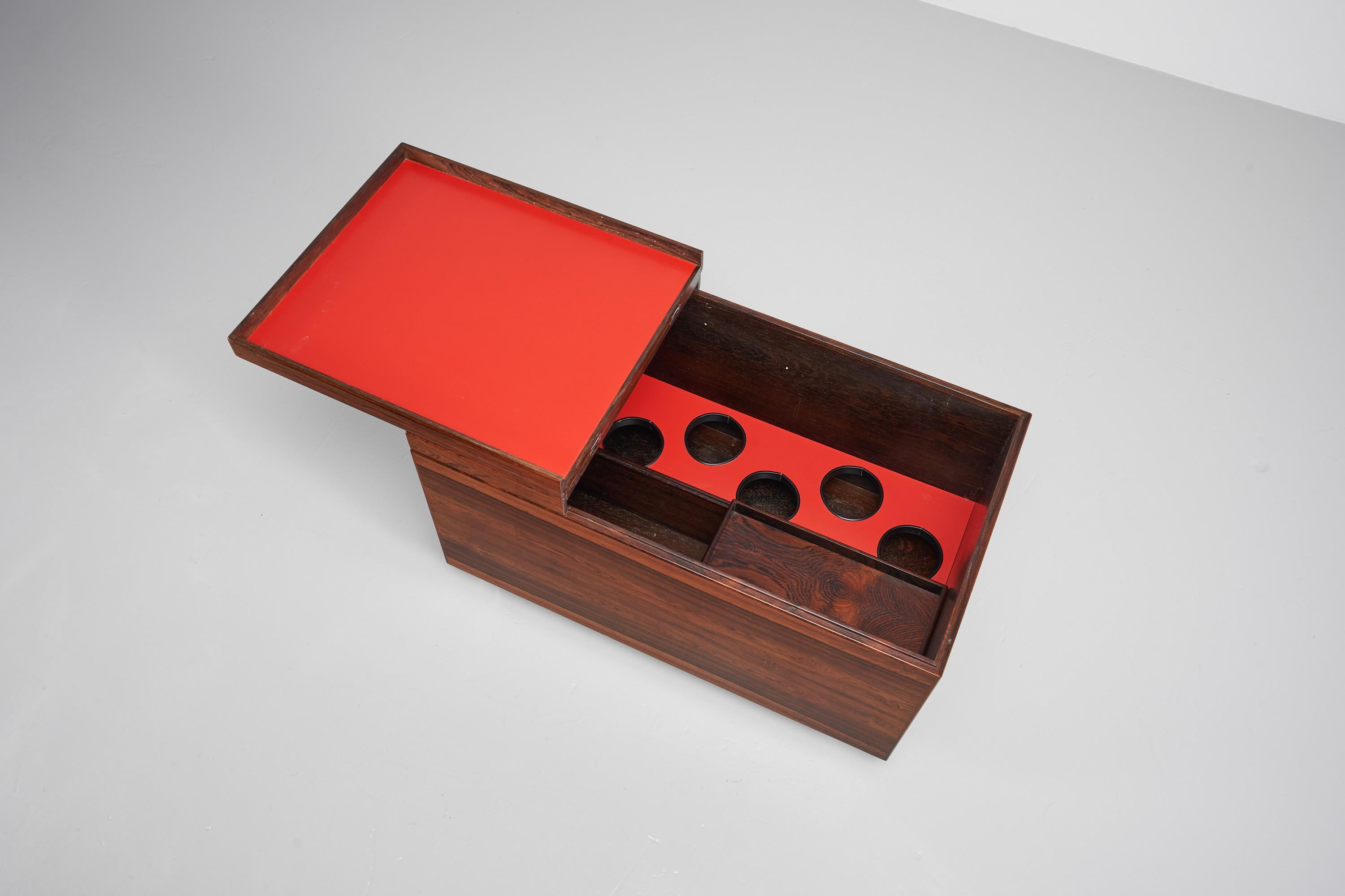 Danish Poul Norreklit Drybar Cabinet Dyrlund, Denmark, 1960