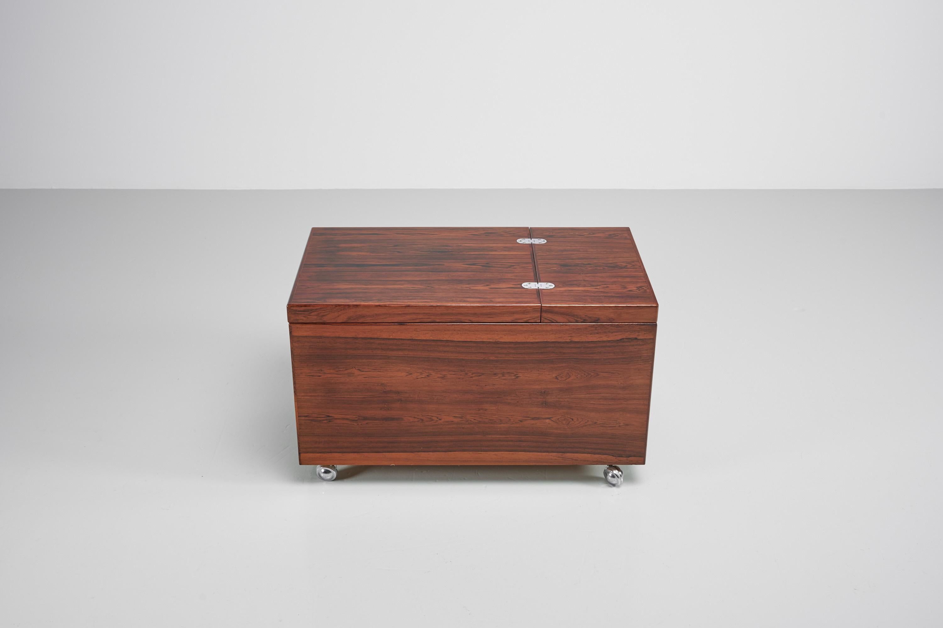 Mid-20th Century Poul Norreklit Drybar Cabinet Dyrlund, Denmark, 1960