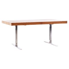 Poul Norreklit Georg Petersens MCM Danish Rosewood Chrome Hidden Leaf Table