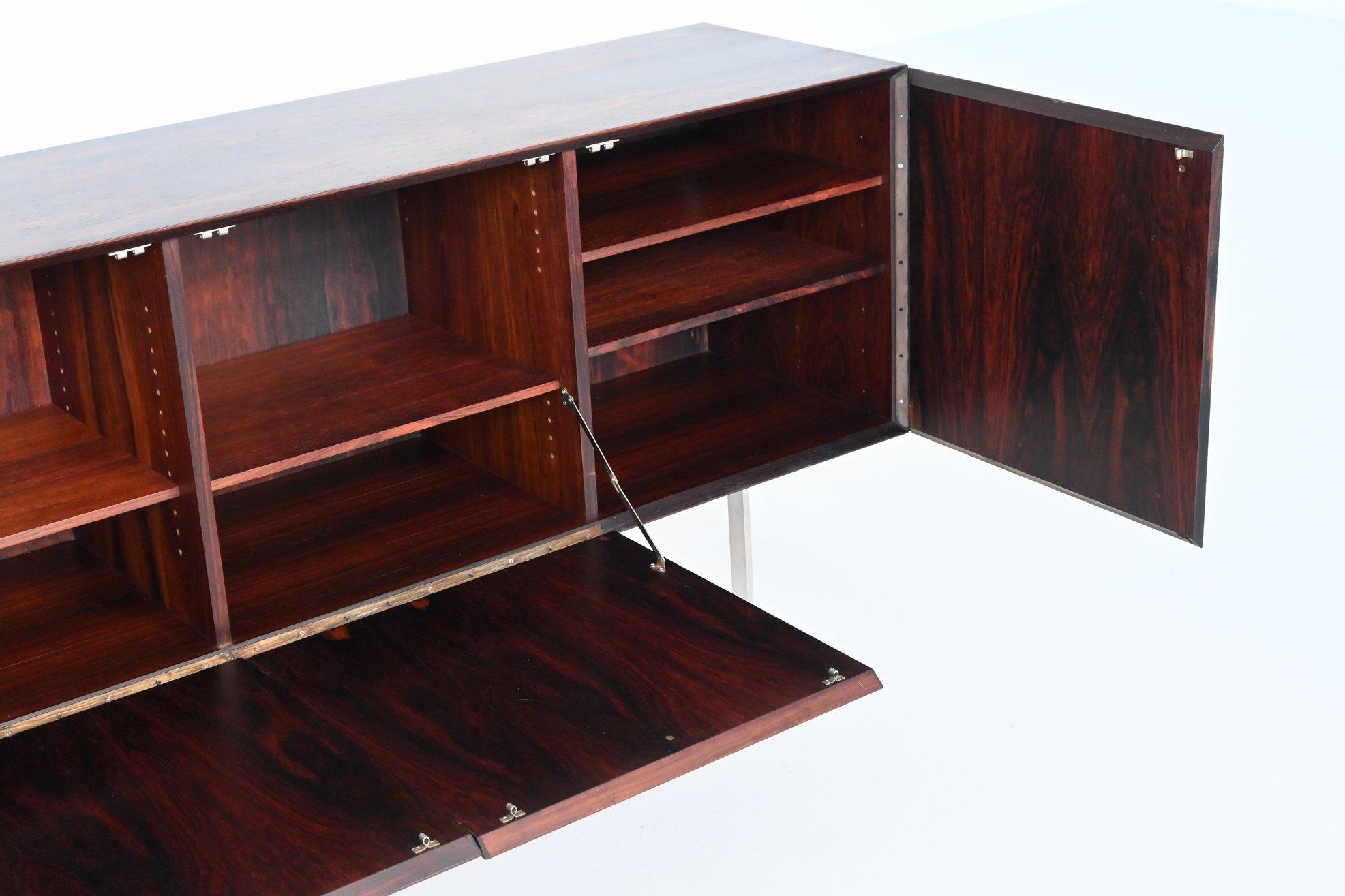 Poul Norreklit sideboard in rosewood Georg Petersens Denmark 1960 3
