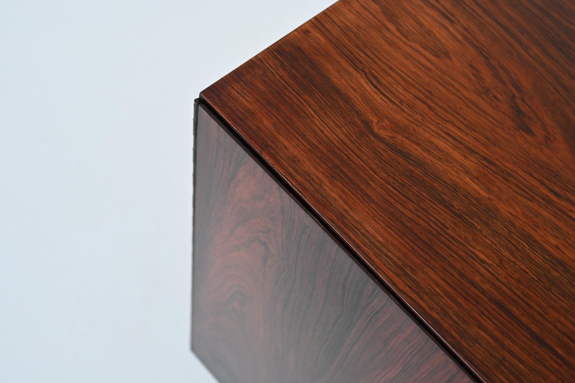 Poul Norreklit sideboard in rosewood Georg Petersens Denmark 1960 8