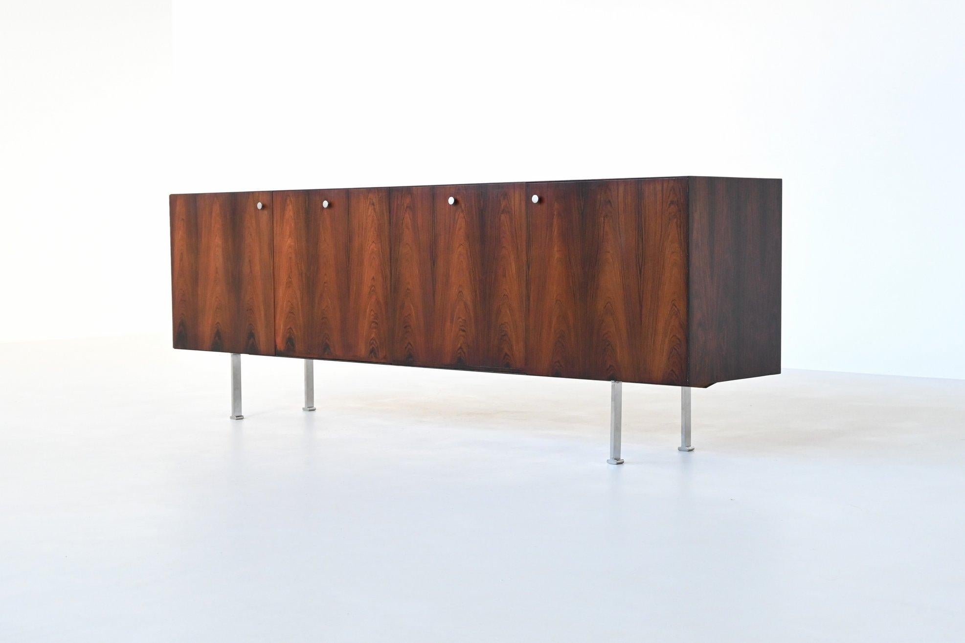 Scandinavian Modern Poul Norreklit sideboard in rosewood Georg Petersens Denmark 1960