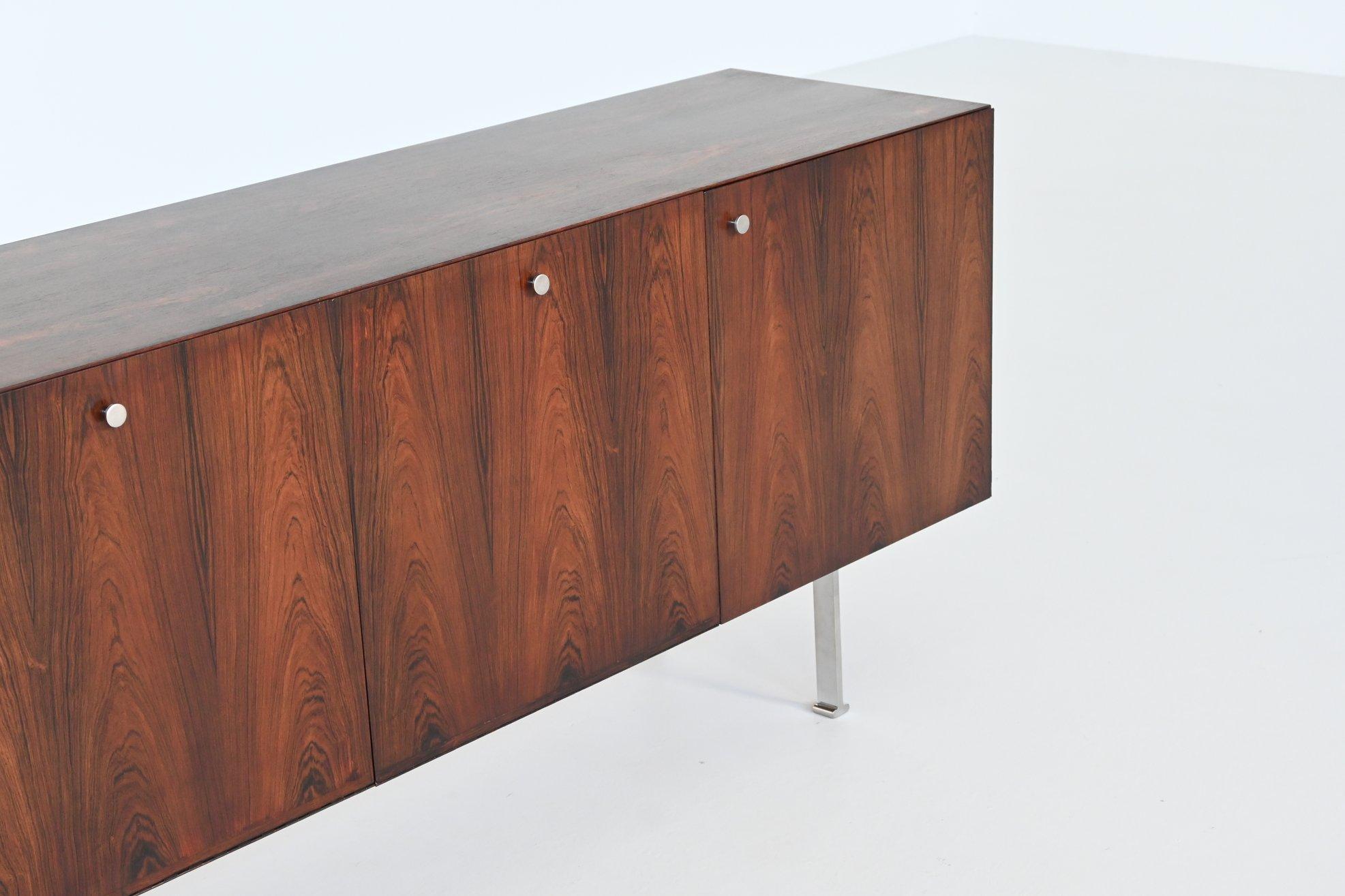 Poul Norreklit sideboard in rosewood Georg Petersens Denmark 1960 In Good Condition In Etten-Leur, NL