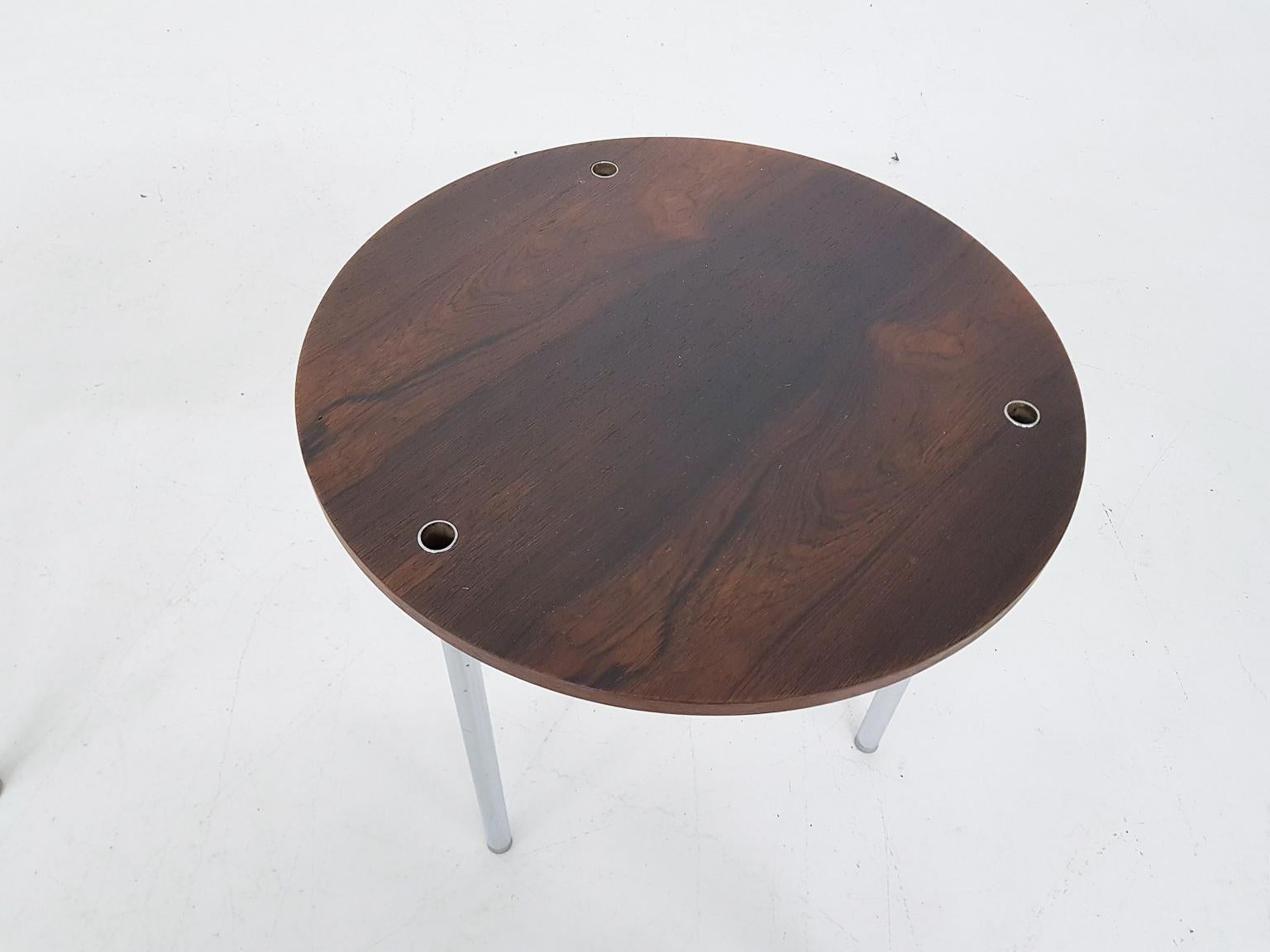 Poul Nørreklit for Pedersen Round Nesting Tables Rosewood, Danish Modern 1960s 1