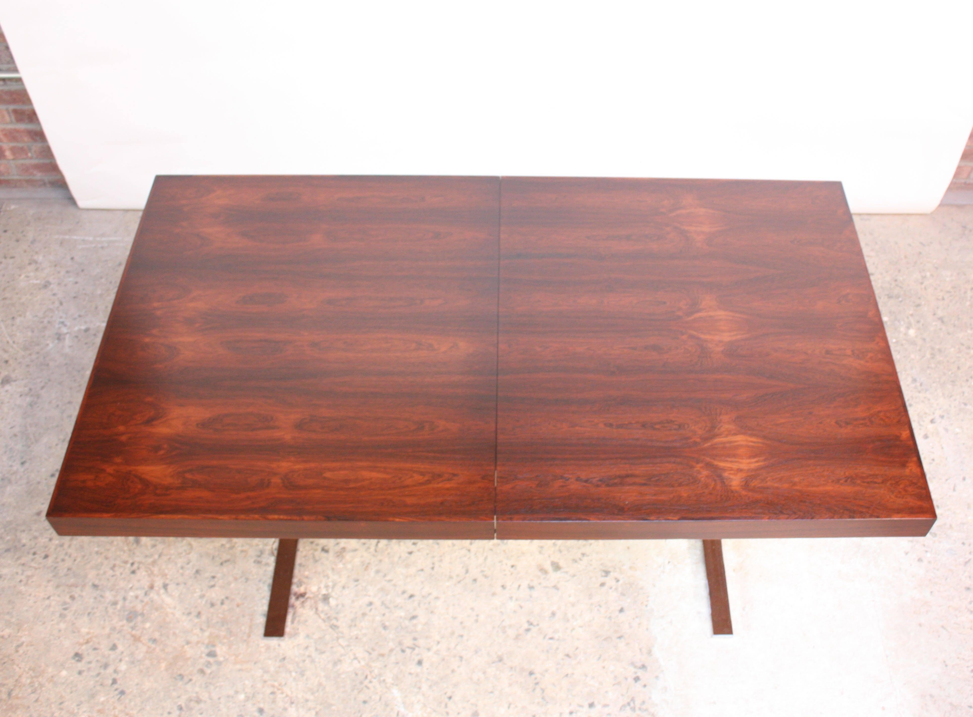 Mid-Century Modern Poul Nørreklit Low Rosewood Extension Table for Georg Petersens