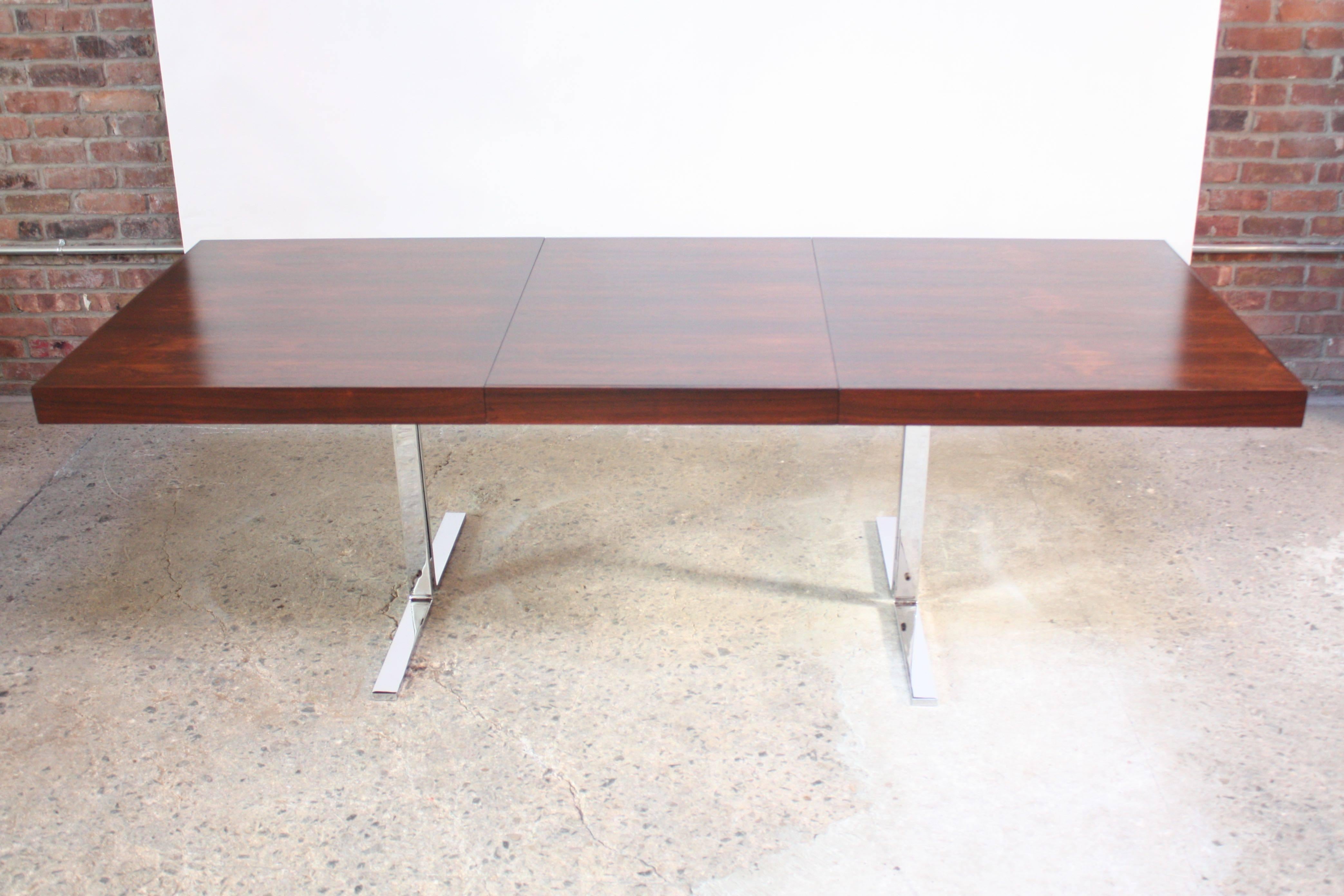 Poul Nørreklit Low Rosewood Extension Table for Georg Petersens In Good Condition In Brooklyn, NY
