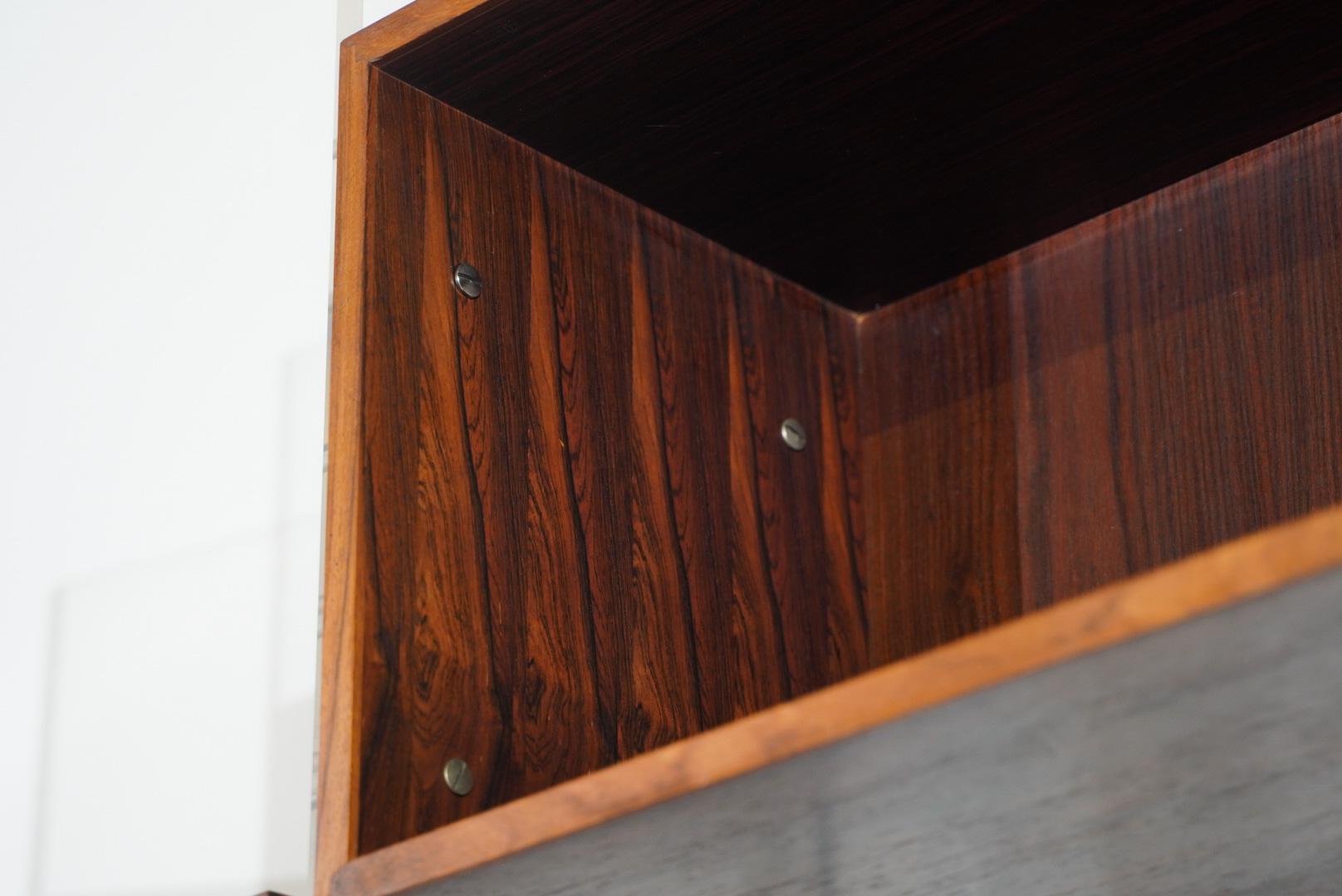 Poul Nørreklit Modular Freestanding Bookcase Cabinet Plexiglass Rosewood   For Sale 3