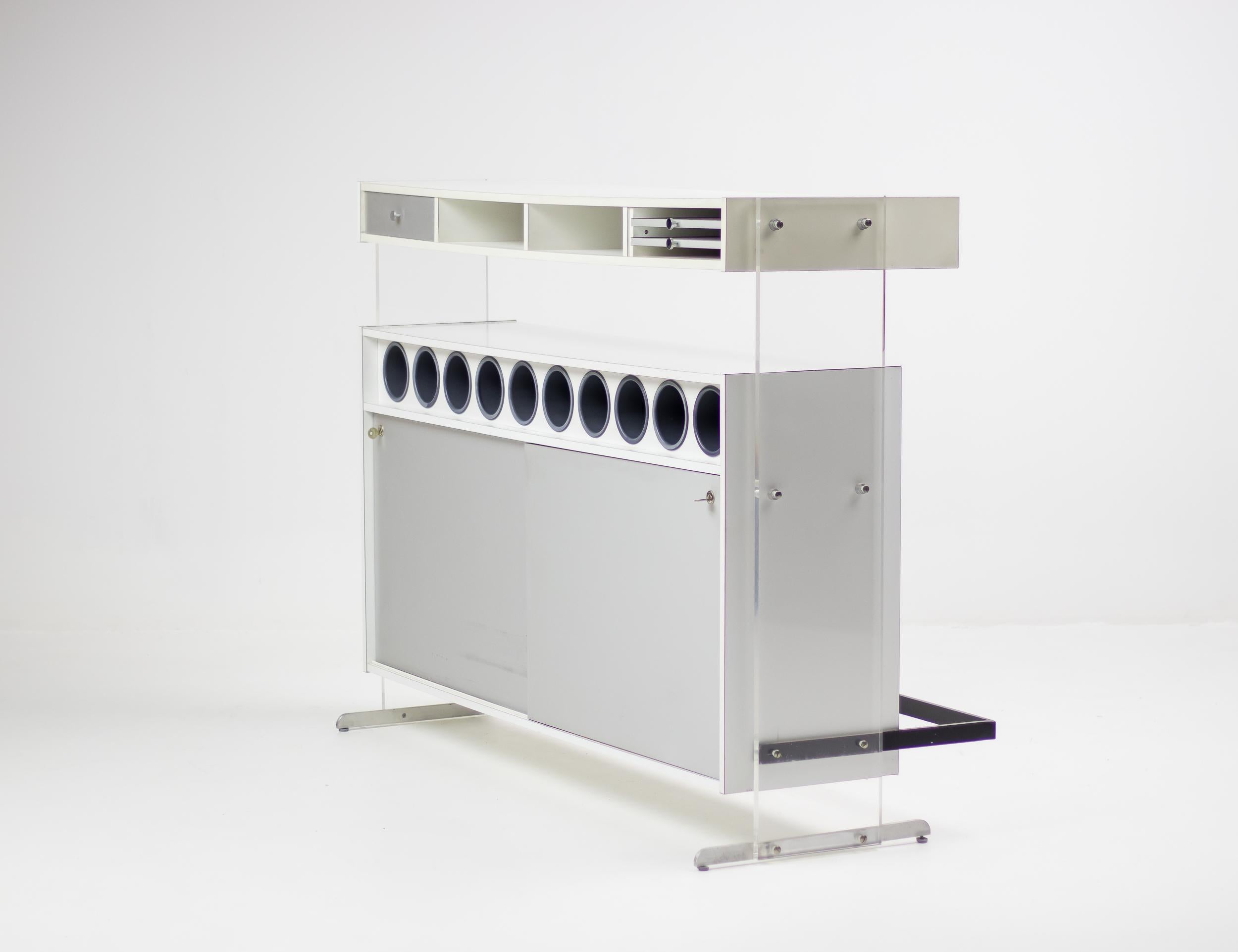 Poul Nørreklit Plexiglass Dry Bar For Sale 3