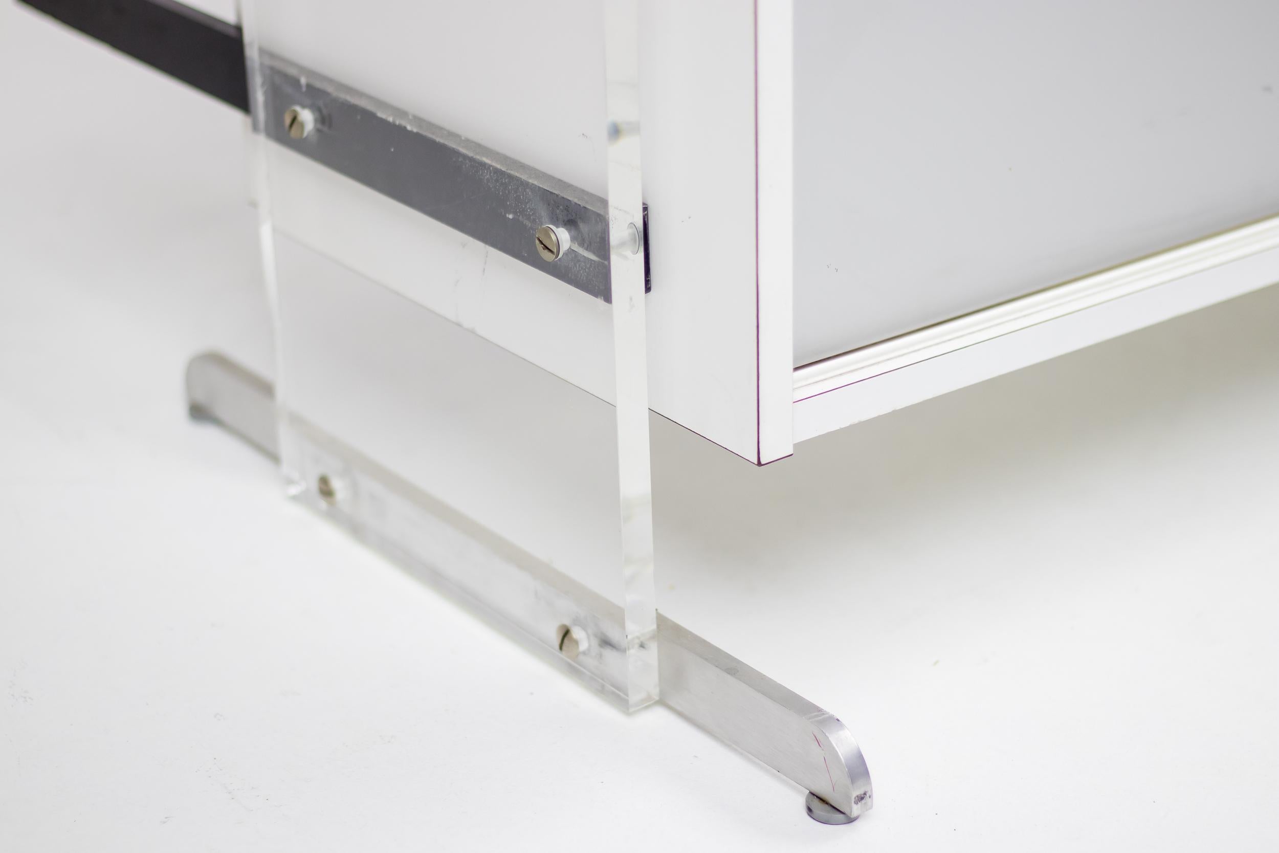 Aluminum Poul Nørreklit Plexiglass Dry Bar For Sale