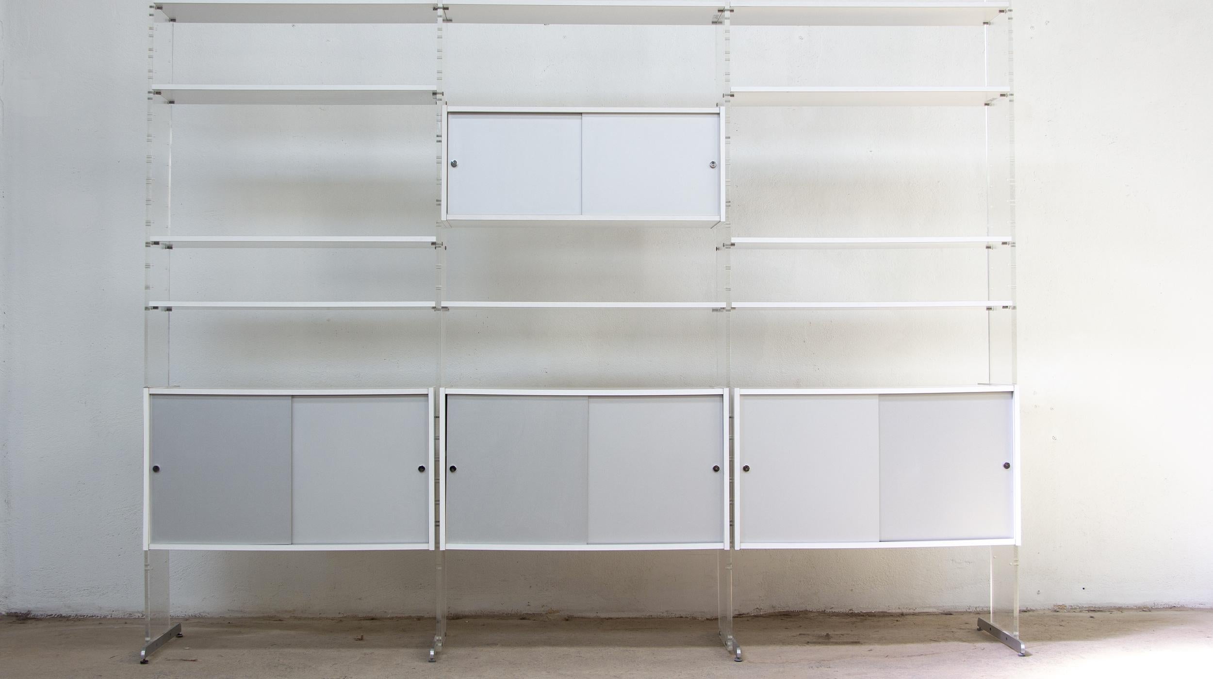 Aluminum Poul Nørreklit wall unit for Georg Petersens