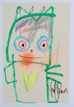 Poul Pava Zeitgenössisches Mischtechnik-Acryl-Kunstwerk aus Dänemark