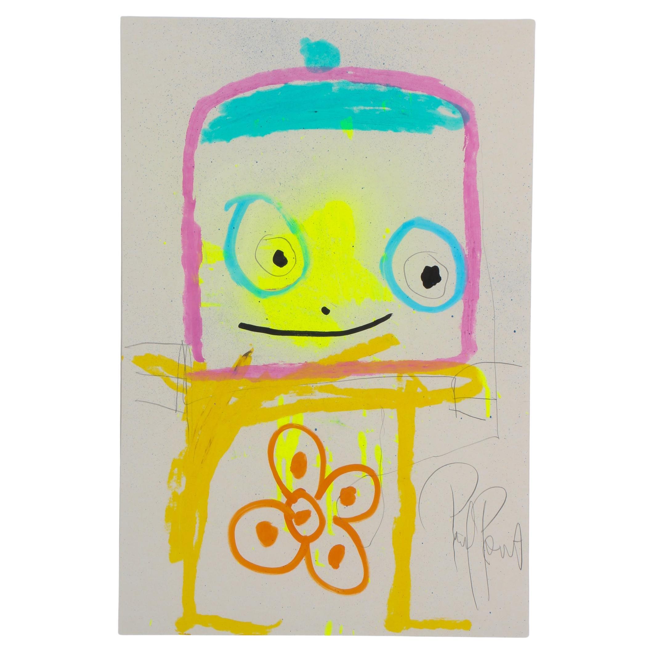 Poul Pava Contemporary Mixed Media Acrylic Artwork from Denmark For Sale