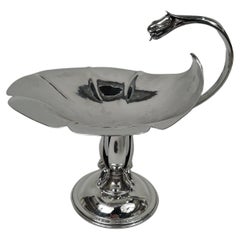 Poul Petersen Danish Modern Sterling Silver Lilypad Compote