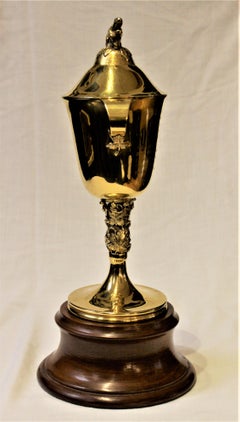 Poul Petersen Solid Gold Jensen Styled Queen's Plate Stakes Horse Racing Trophy
