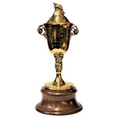 Poul Petersen Solid Gold Jensen Styled Queen's Plate Stakes Horse Racing Trophy