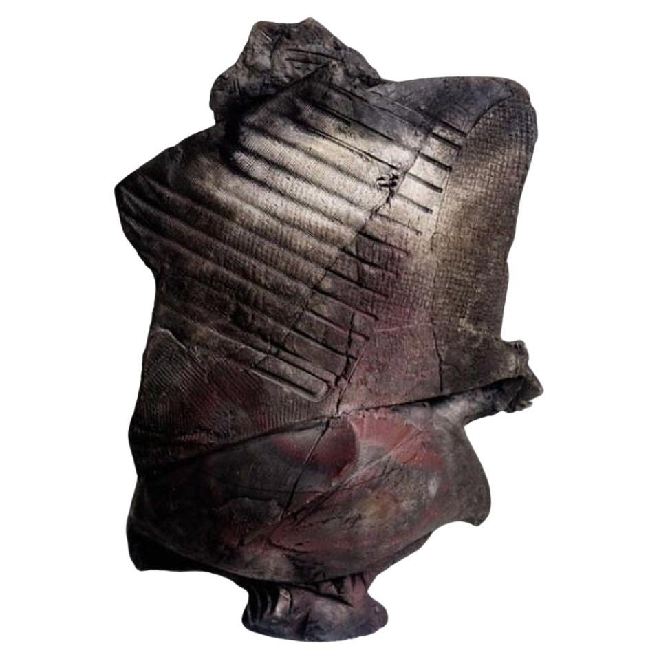 Piédestal sculpté Raku-Fired Poul Soldner