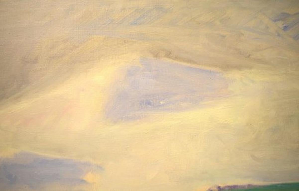 Poul Sørensen, Oil on Canvas, 1940s, Landscape from North Zealand In Good Condition In Copenhagen, DK