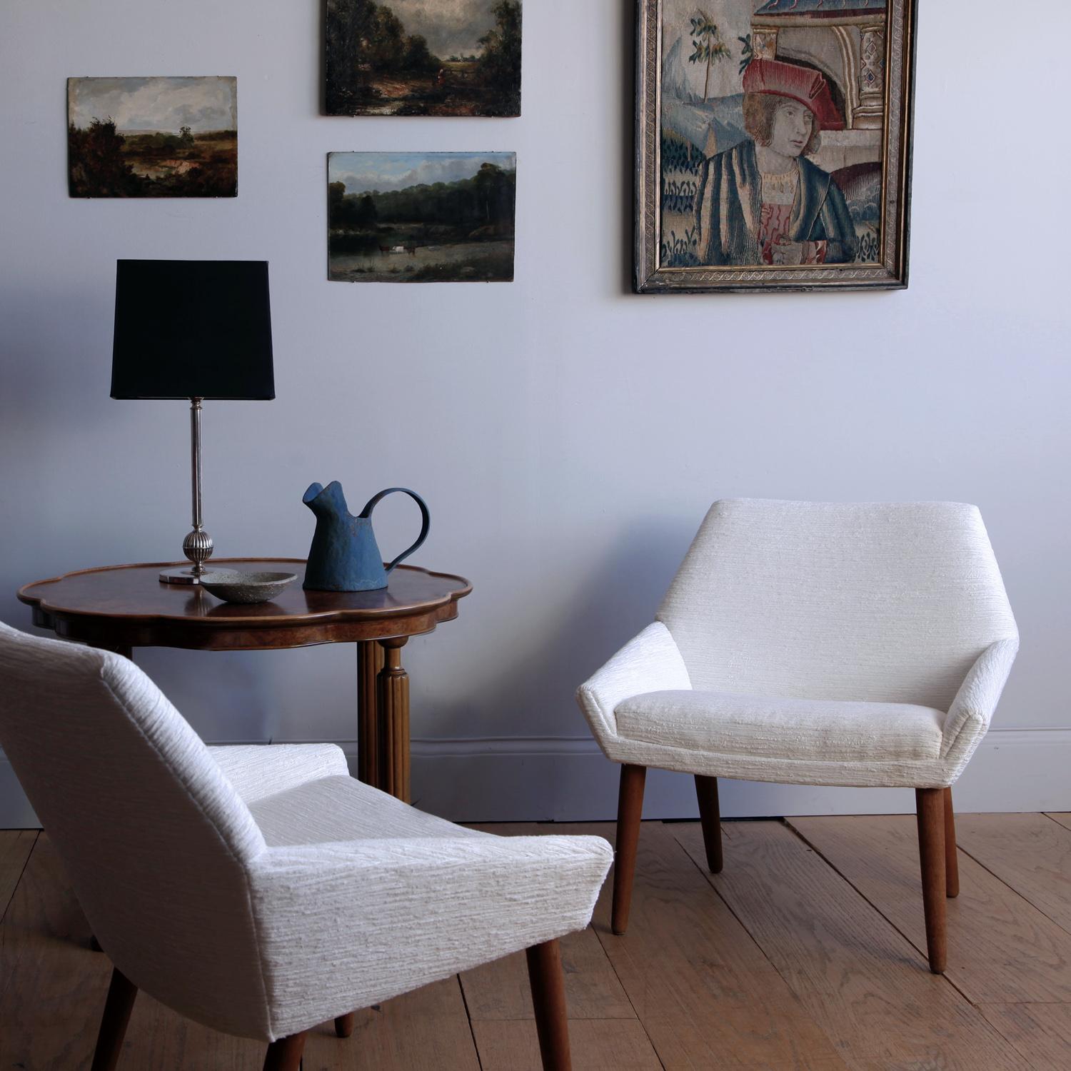 Scandinavian Modern Poul Thorsbjerg Jensen Pair of Danish Modern Lounge Chairs For Sale