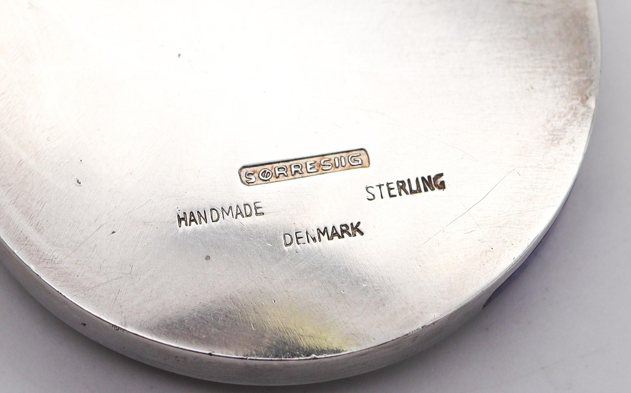 Poul Trige Sørresiig 1966 Dinamarca Collar de alambre de plata de ley 925 y sodalita en Excelente estado para la venta en Miami, FL