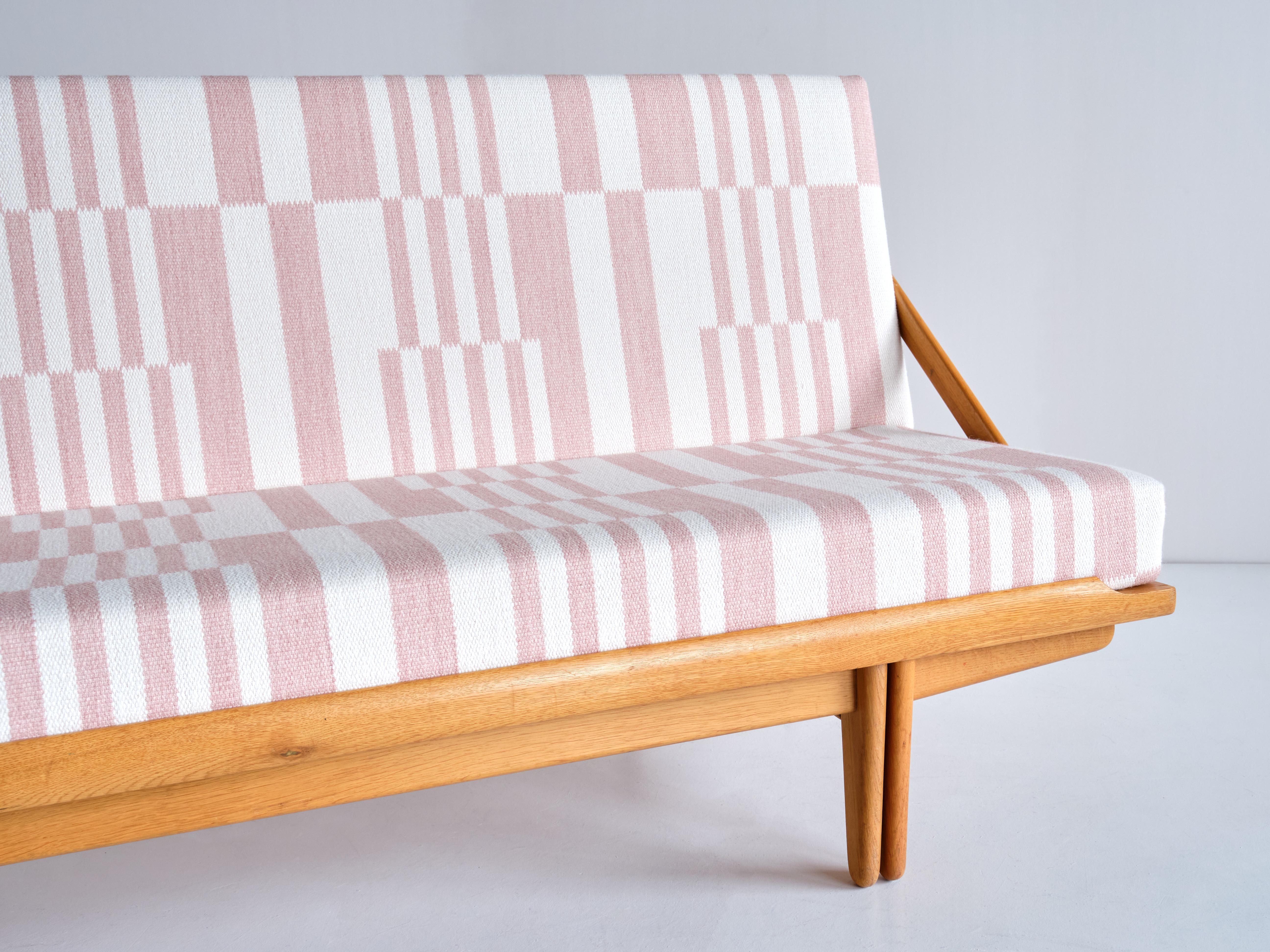 Poul Volther Sofa / Daybed in Oak and Pierre Frey Fabric, Gemla, Sweden, 1955 For Sale 3