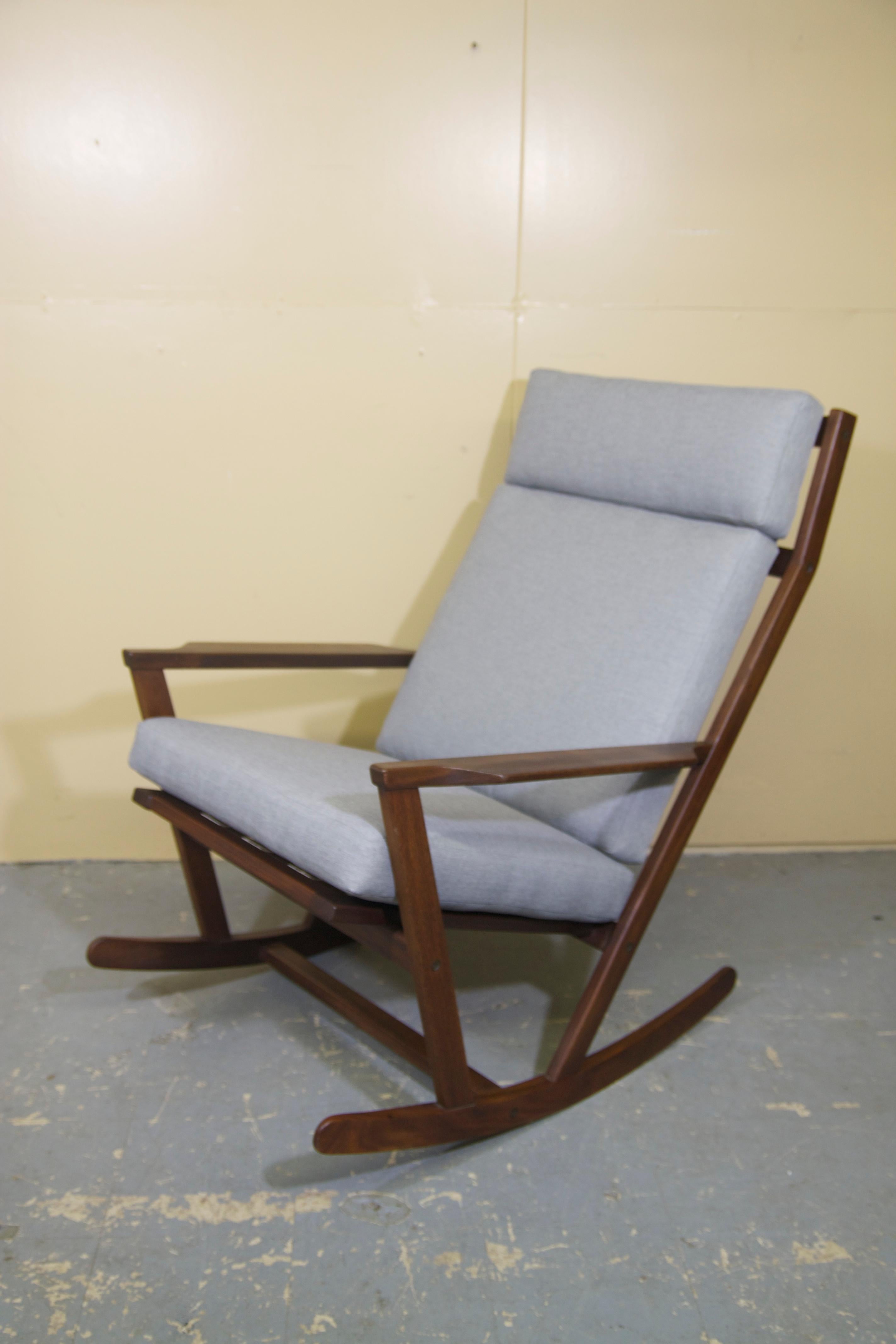 Mid-Century Modern Poul Volther for Frem Rojle 1960s Teak Rocking Chair
