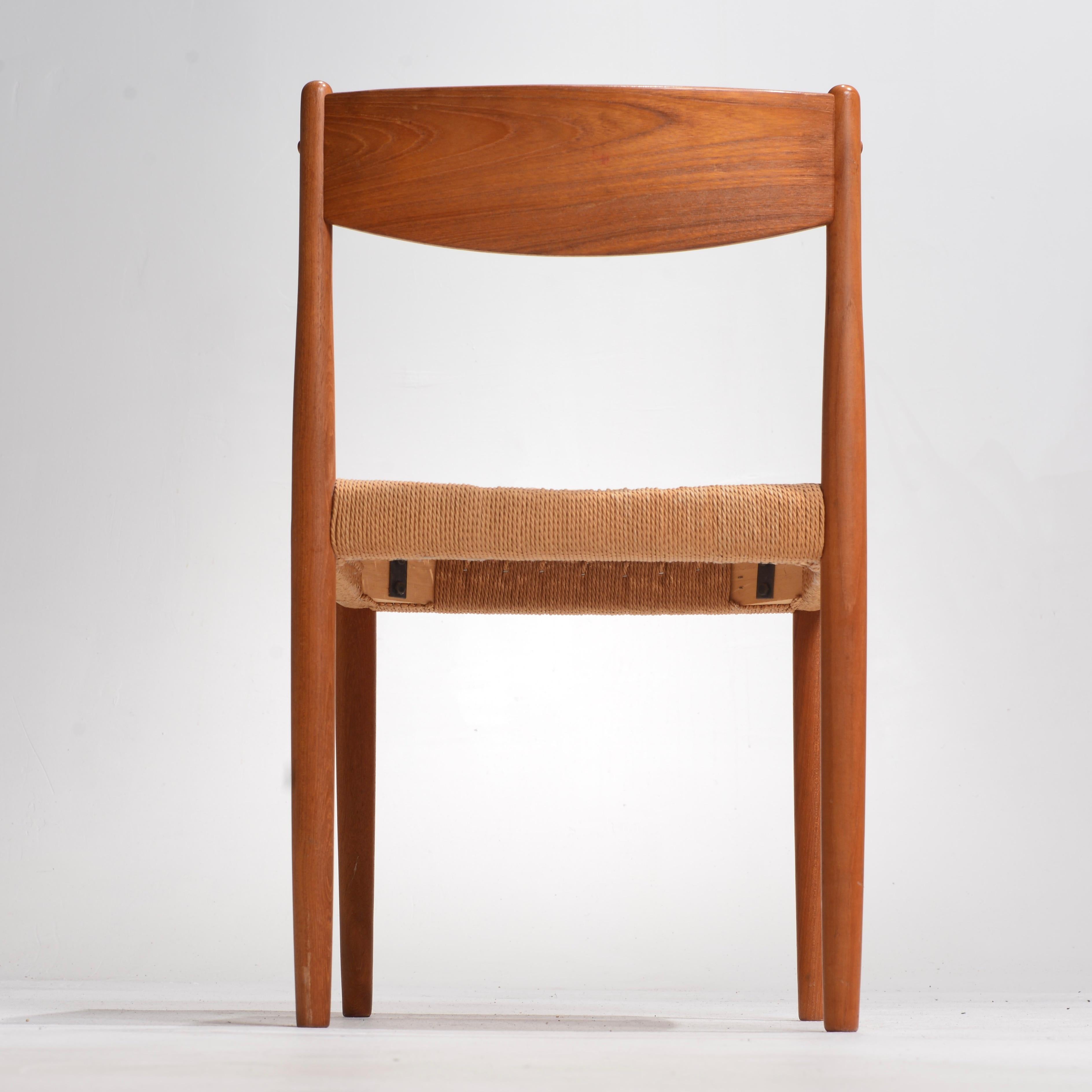 Poul Volther for Frem Rojle Danish Teak Woven Chair Midcentury 1960s For Sale 6
