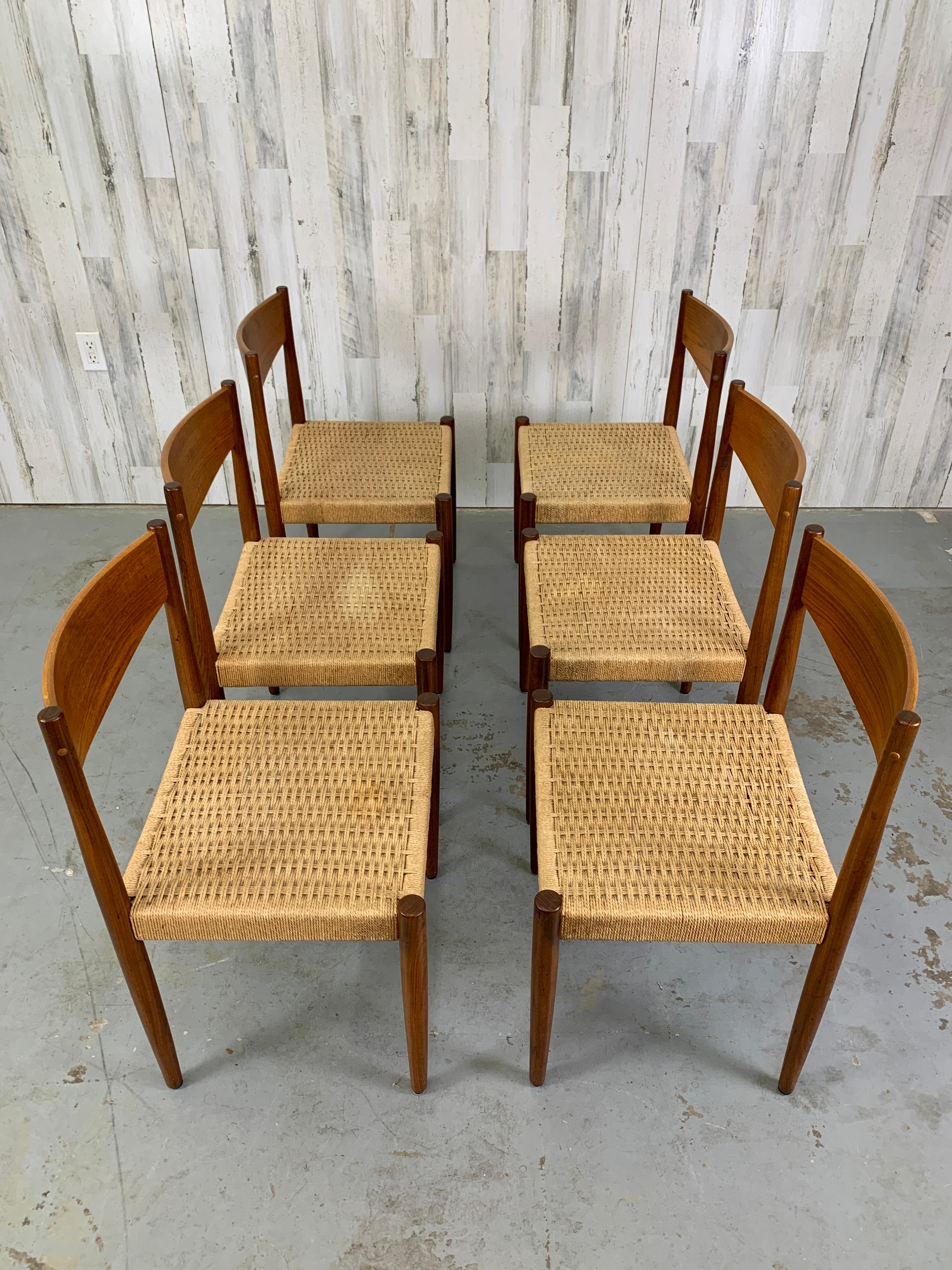 Poul Volther for Frem Rojle Dining Chairs In Good Condition In Denton, TX