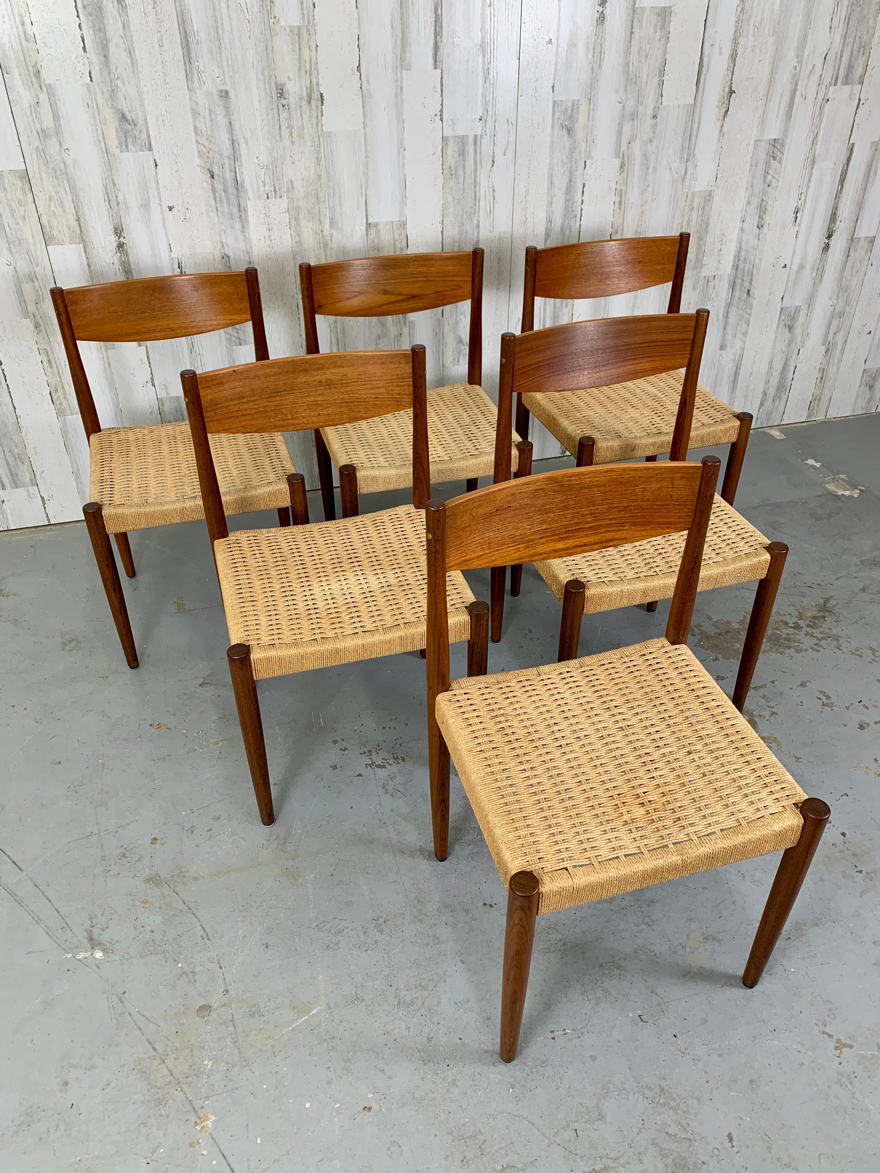 Cord Poul Volther for Frem Rojle Dining Chairs