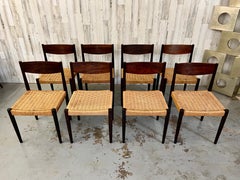 Ensemble de huit chaises de salle à manger en palissandre Poul Volther pour Frem Rojle
