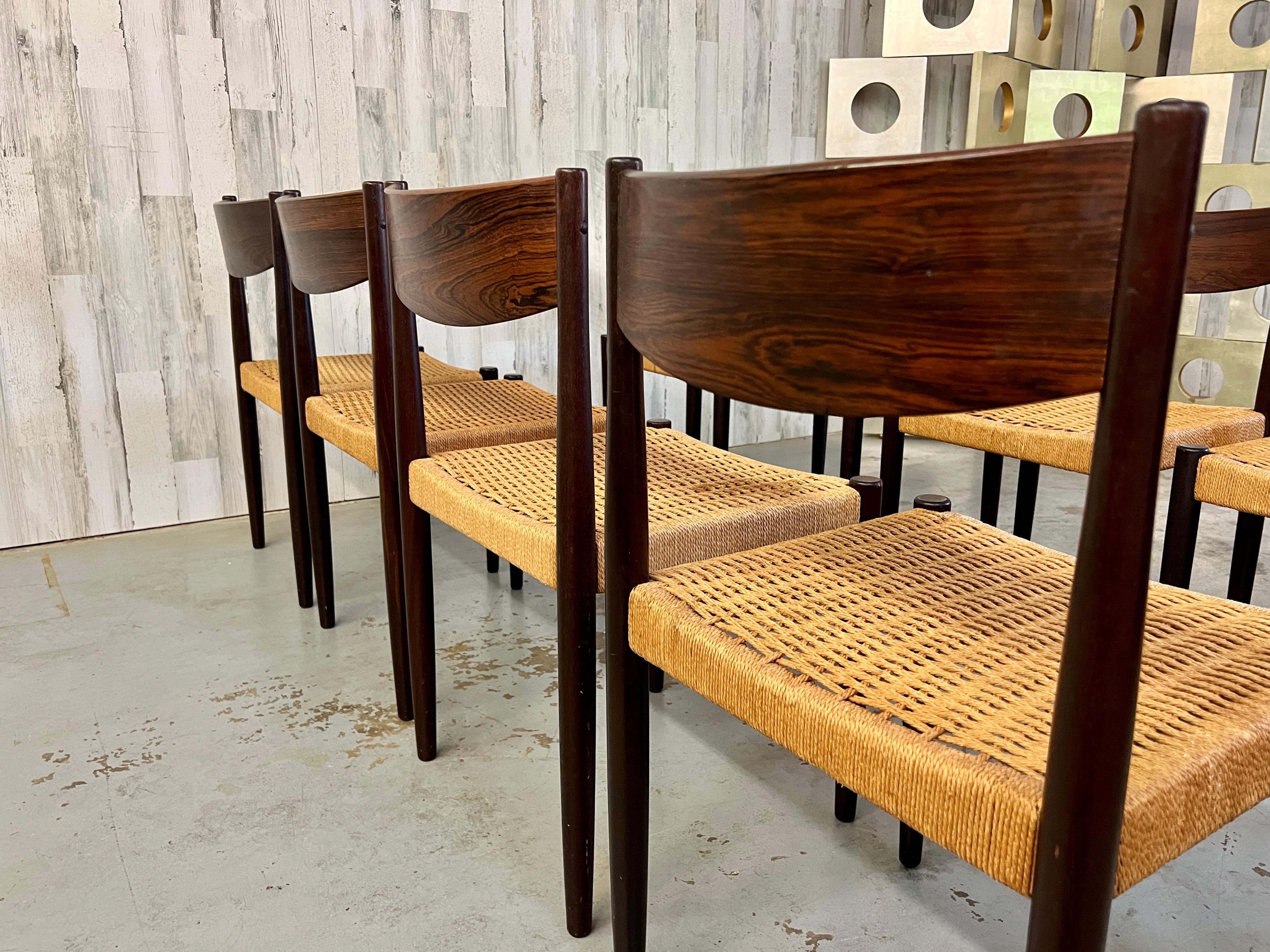 Poul Volther for Frem Rojle Rosewood Dining Chairs Set of Eight 13