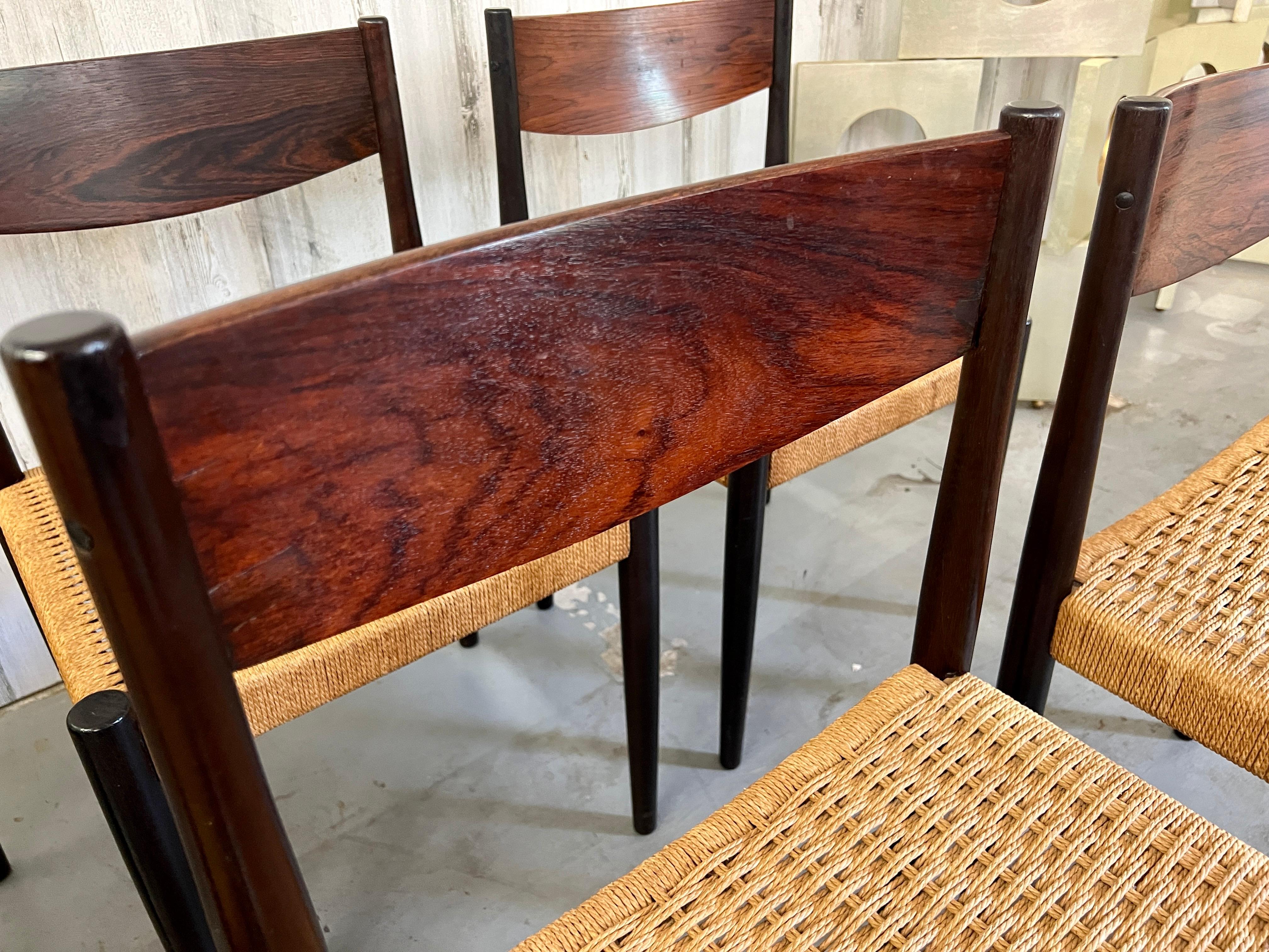 20th Century Poul Volther for Frem Rojle Rosewood Dining Chairs Set of Eight