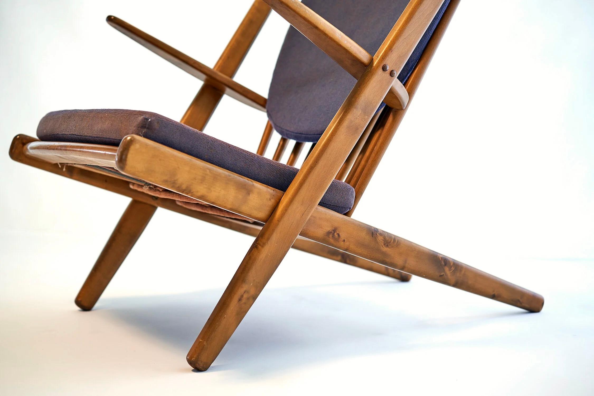 Milieu du XXe siècle Chaise longue Goliat Sunburst de Poul Volther en Beeche pour Gemla, Suède, années 1960 en vente