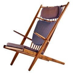 Poul Volther Goliat Sunburst Lounge Chair in Beech for Gemla Sweden 1960's