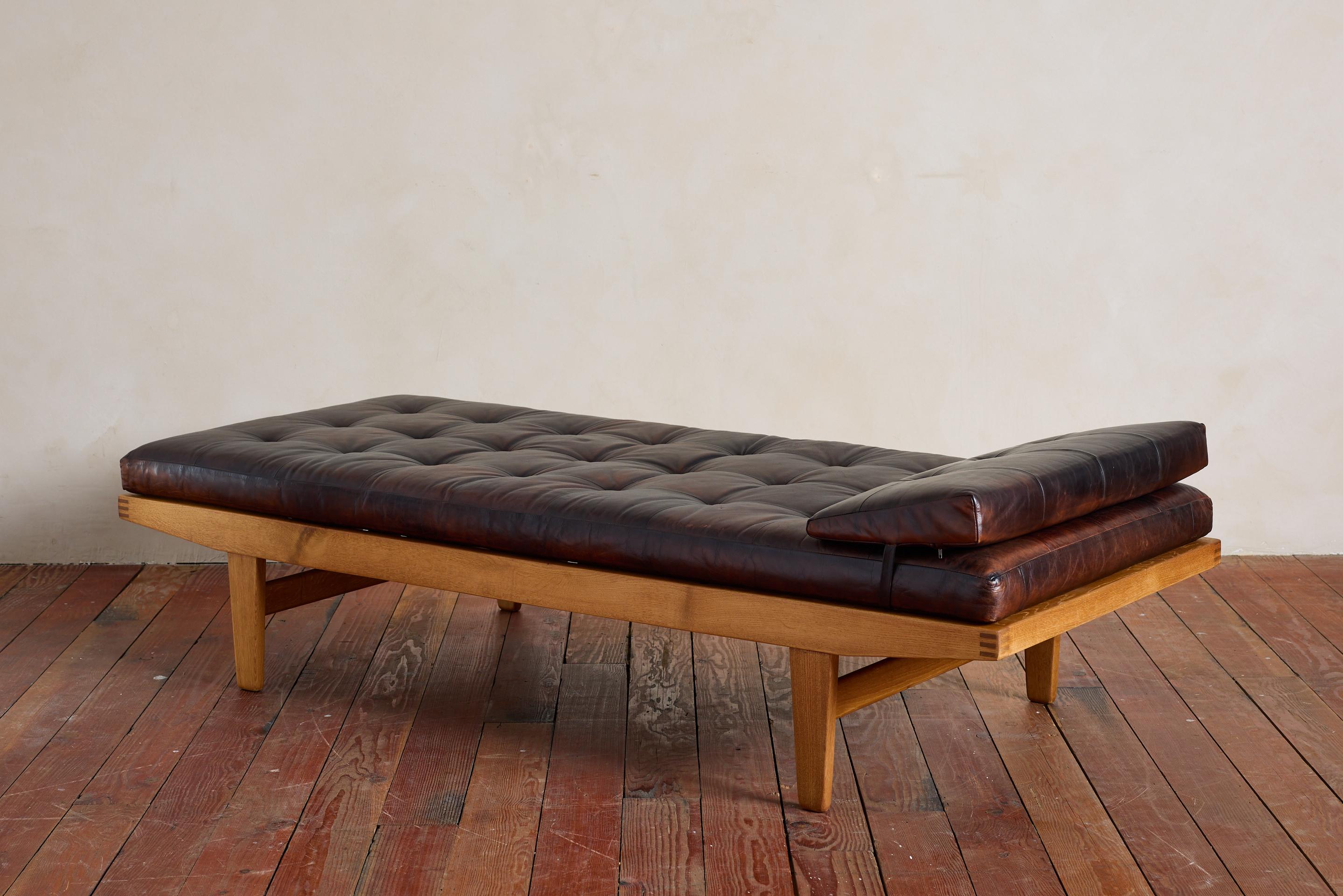 Mid-20th Century Poul Volther Leather Daybed For Sale