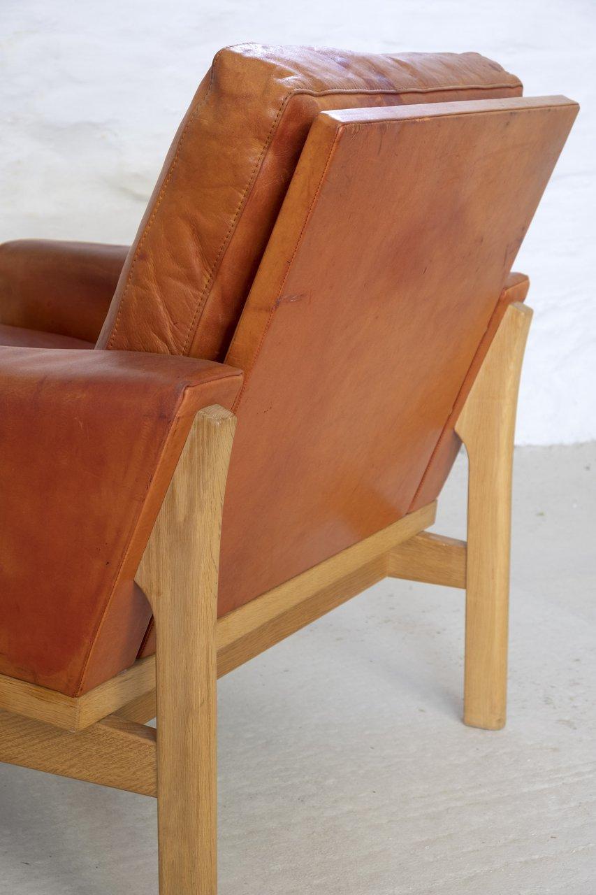 Leather Poul Volther Lounge Chair by Erik Jørgensen, 1960s Denmark For Sale