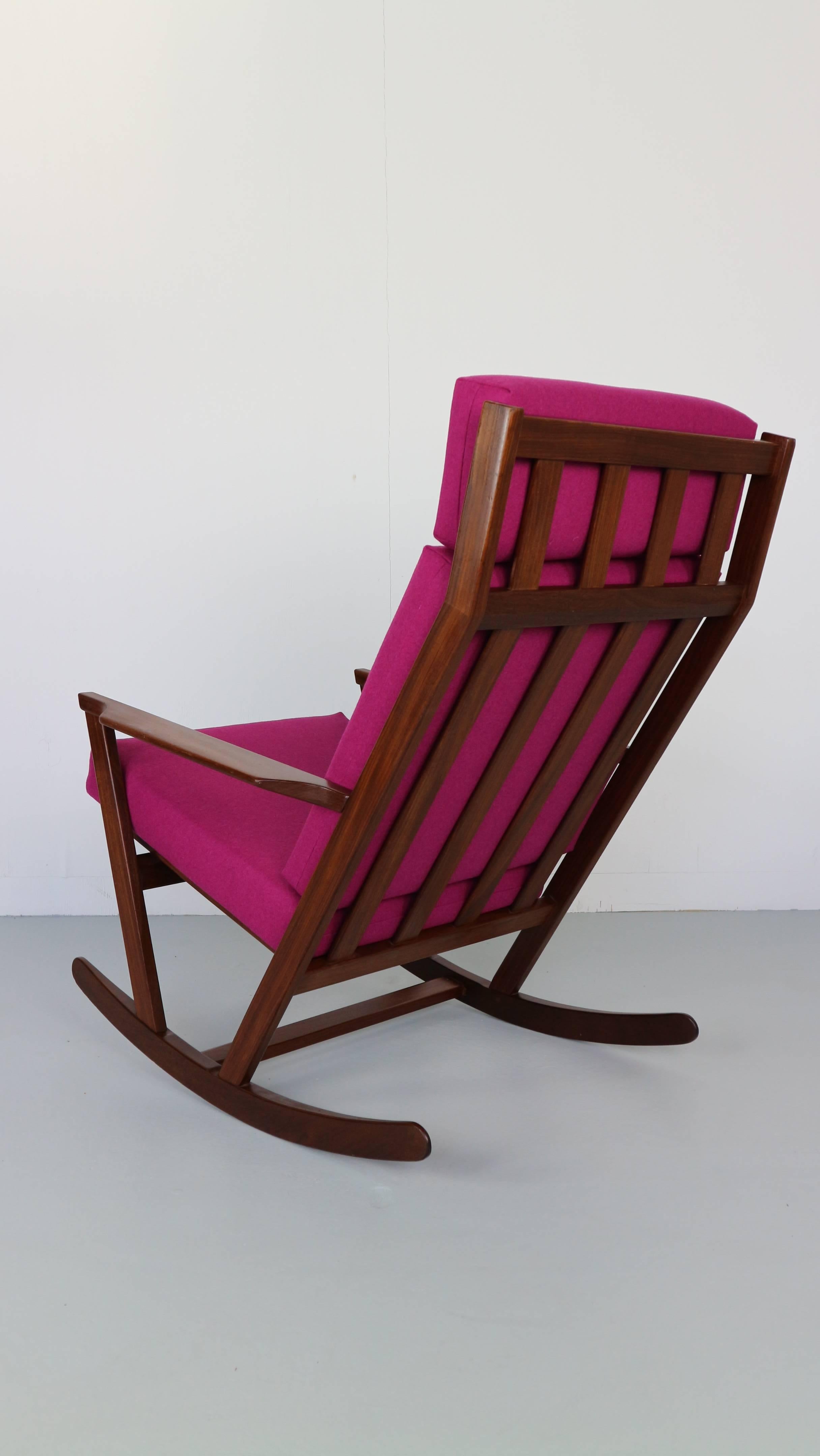 Mid-20th Century Poul Volther Rocking Chair, Frem Rojle Denmark, 1960s