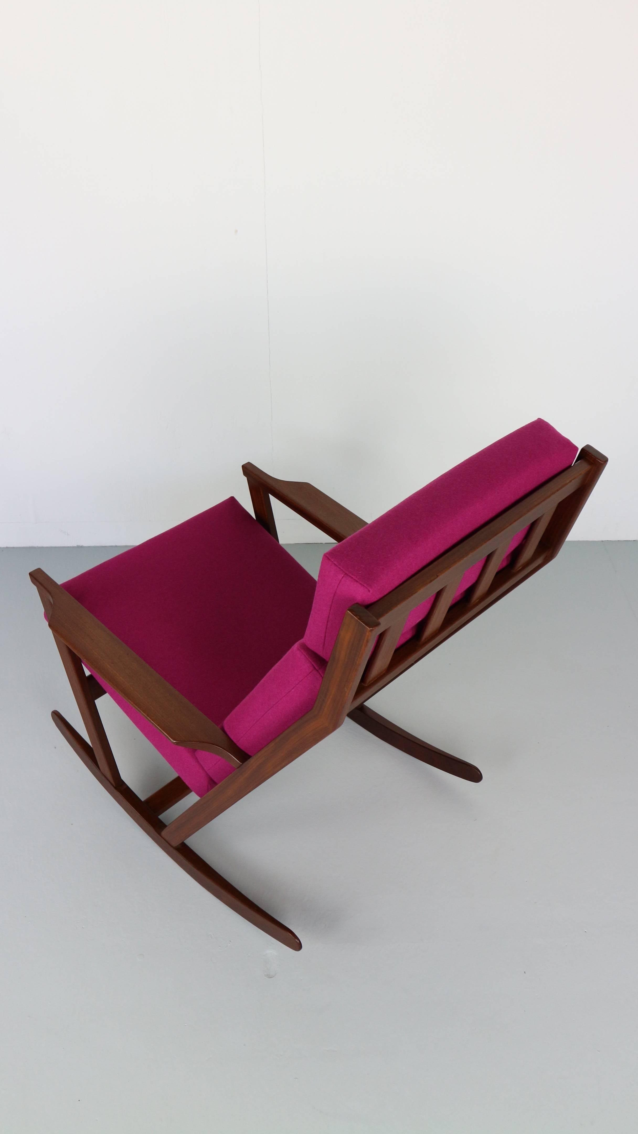 Poul Volther Rocking Chair, Frem Rojle Denmark, 1960s 1
