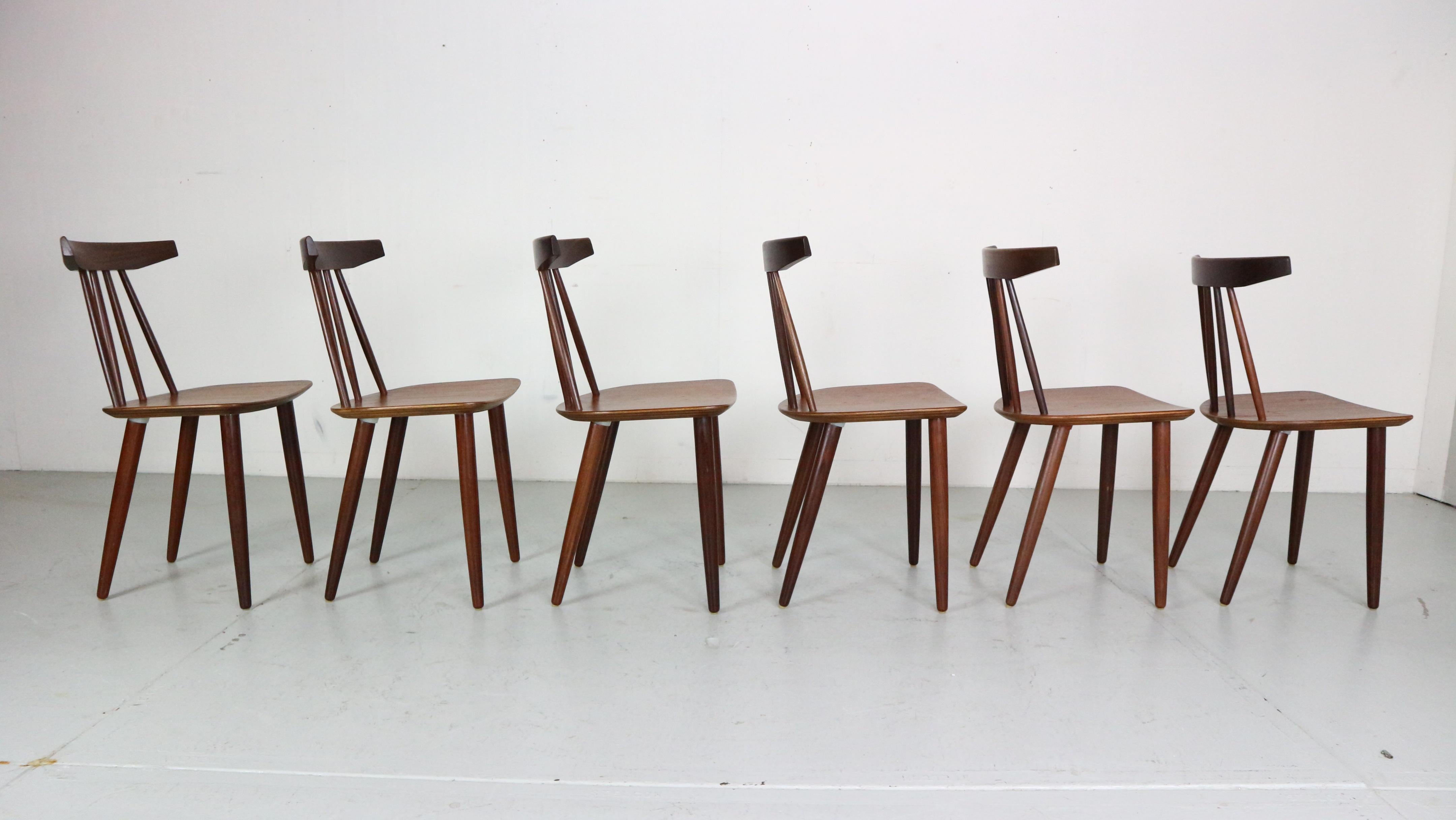 Poul Volther Set Of 6 Dinning Room Chairs 