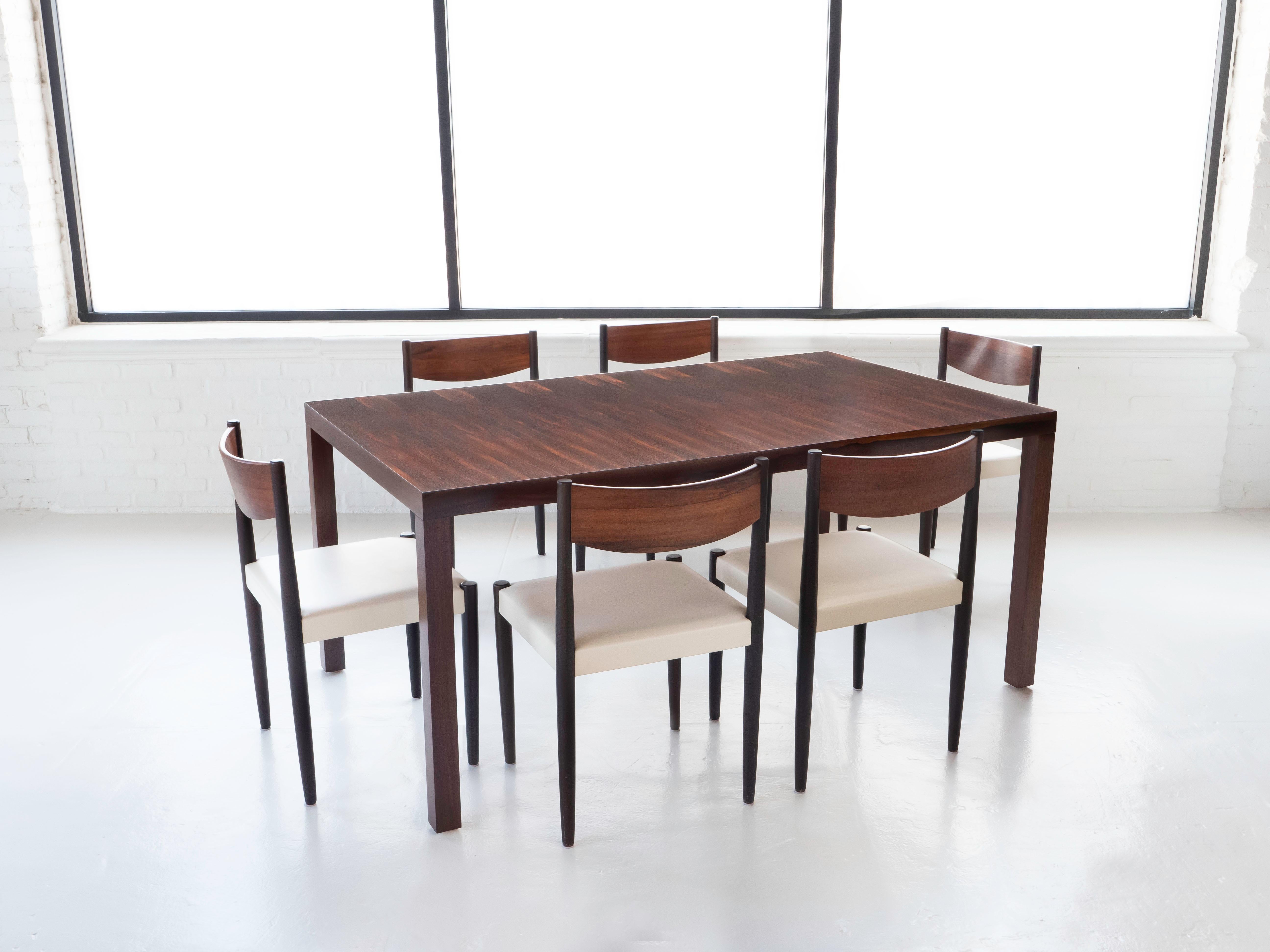 Poul Volther Set of 6 Rosewood & Leather Dining Chairs for Frem Røjle, Denmark 4